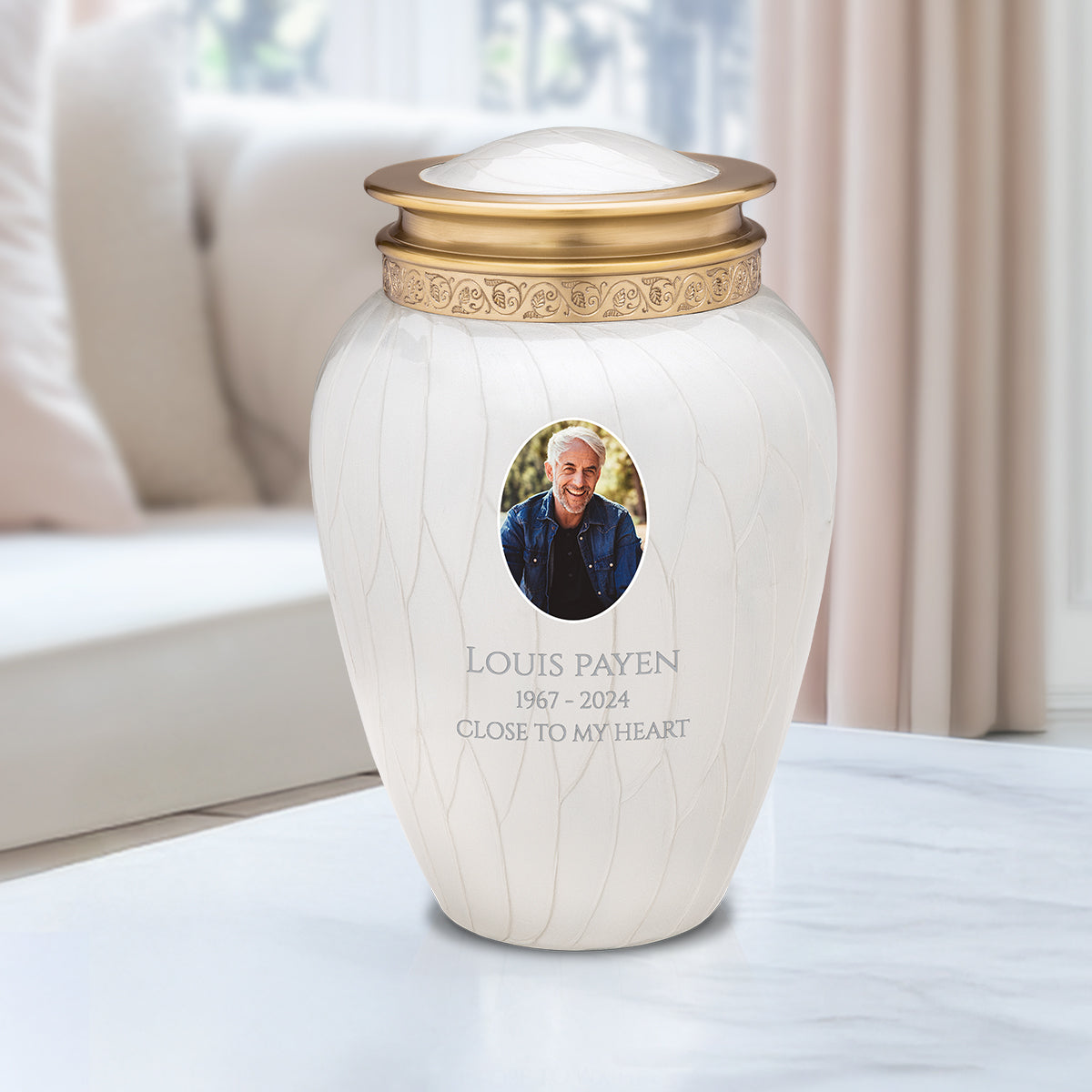 Adult Blessing Portrait Pearl Cremation Urn