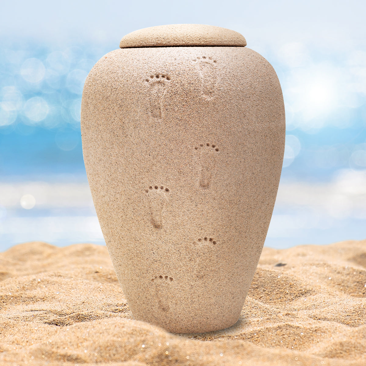 ShiftingSand Footprints Standard Adult Urn Eco Sand