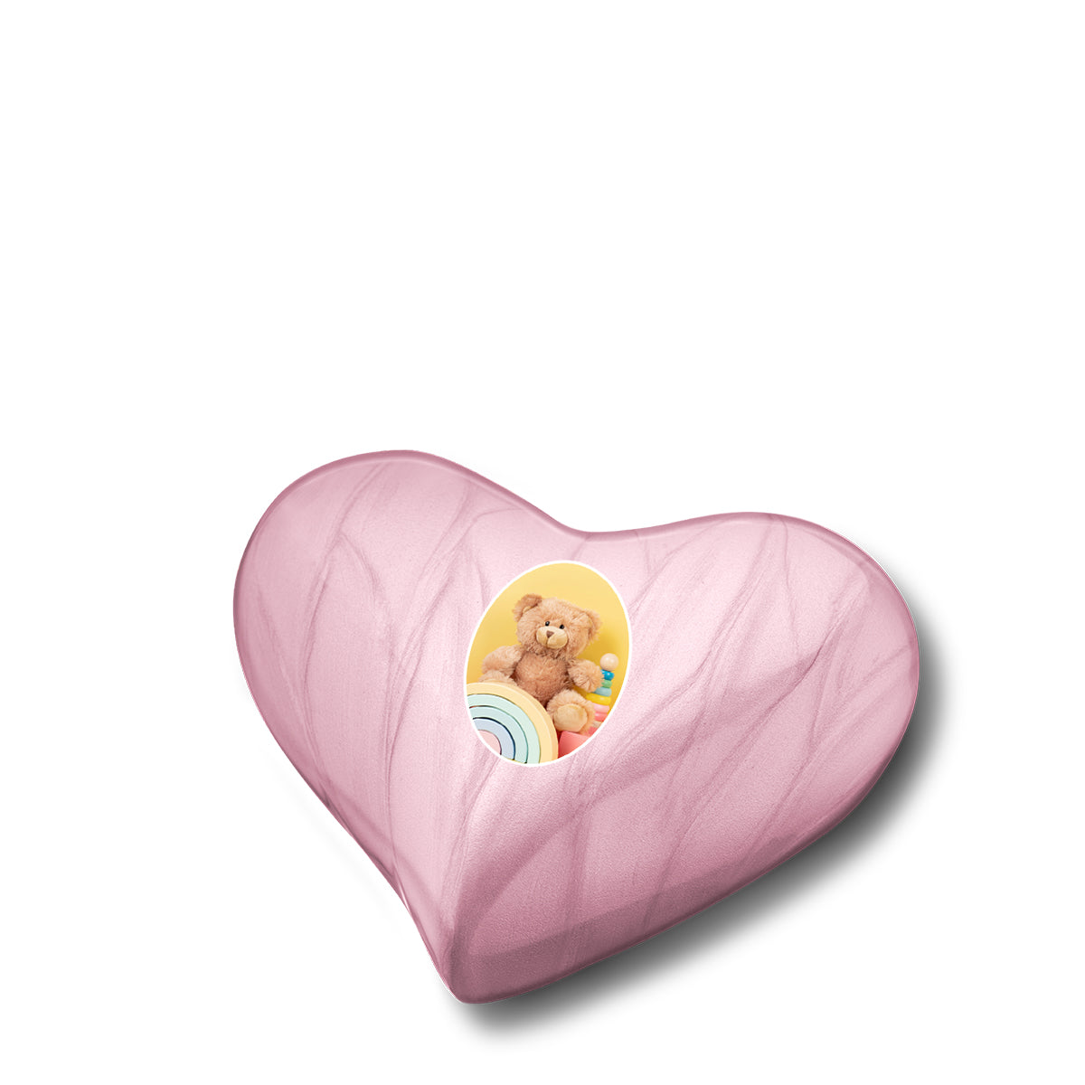 Heart Pearl Pink Portrait Keepsake Cremation Urn