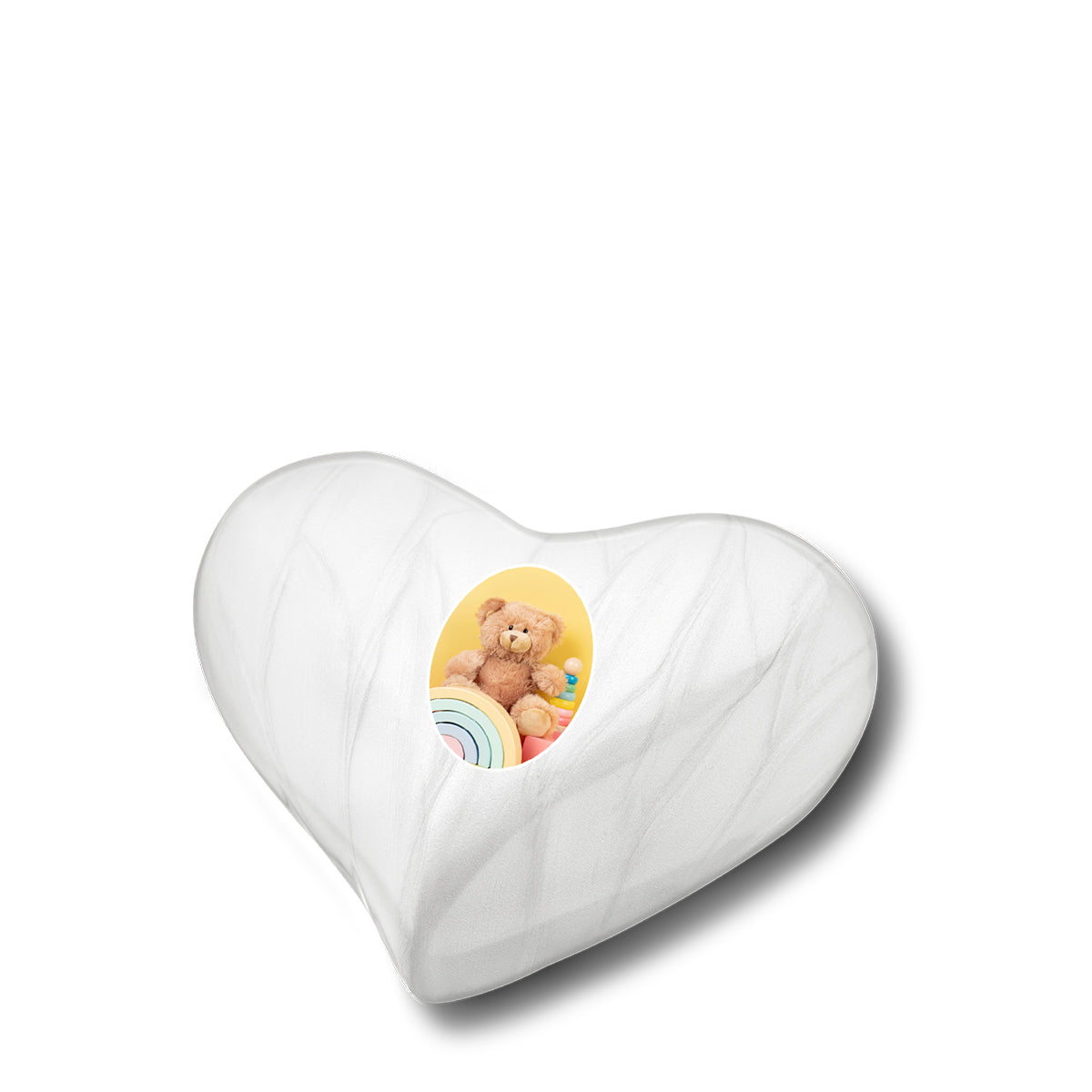 Heart Portrait Pearl White Urn