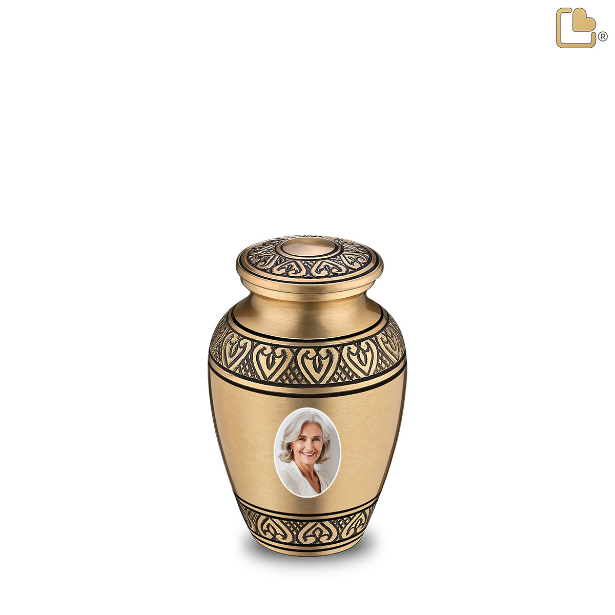 Keepsake Classic Gold Portrait Cremation Urn - COMFORT by LoveUrns