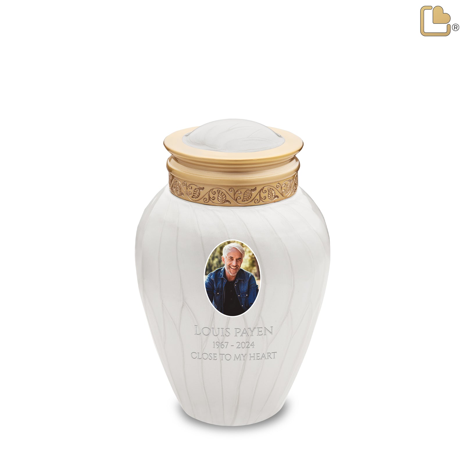 Medium Blessing Portrait Pearl Cremation Urn
