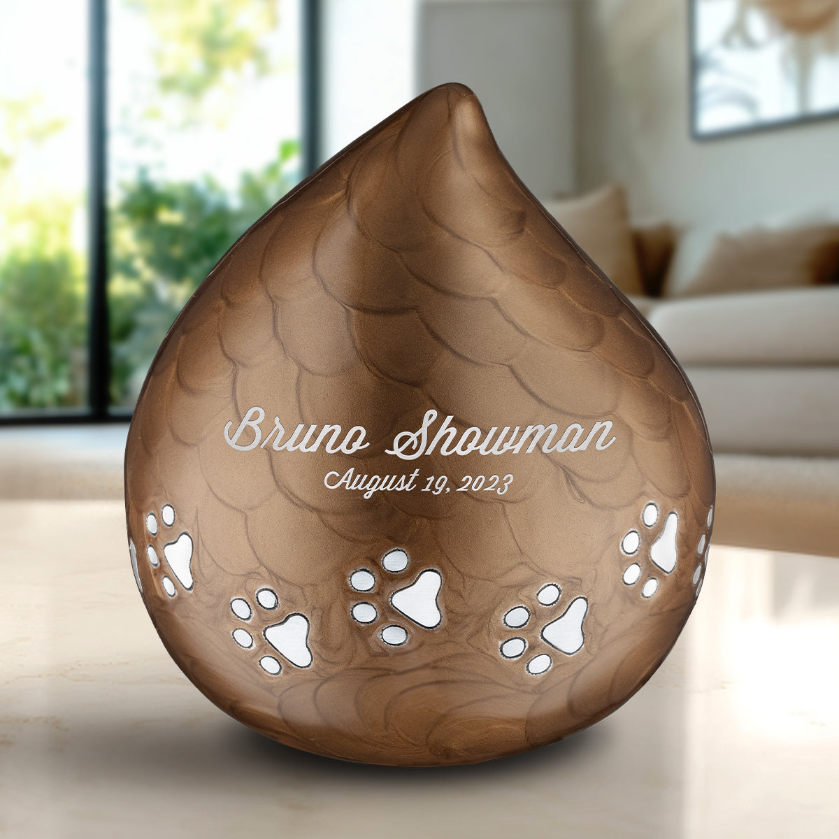 LoveDrop Bronze Pet Cremation Urn