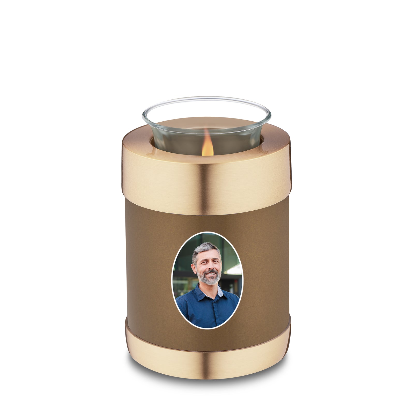 Tealight Bronze Portrait Cremation Urn