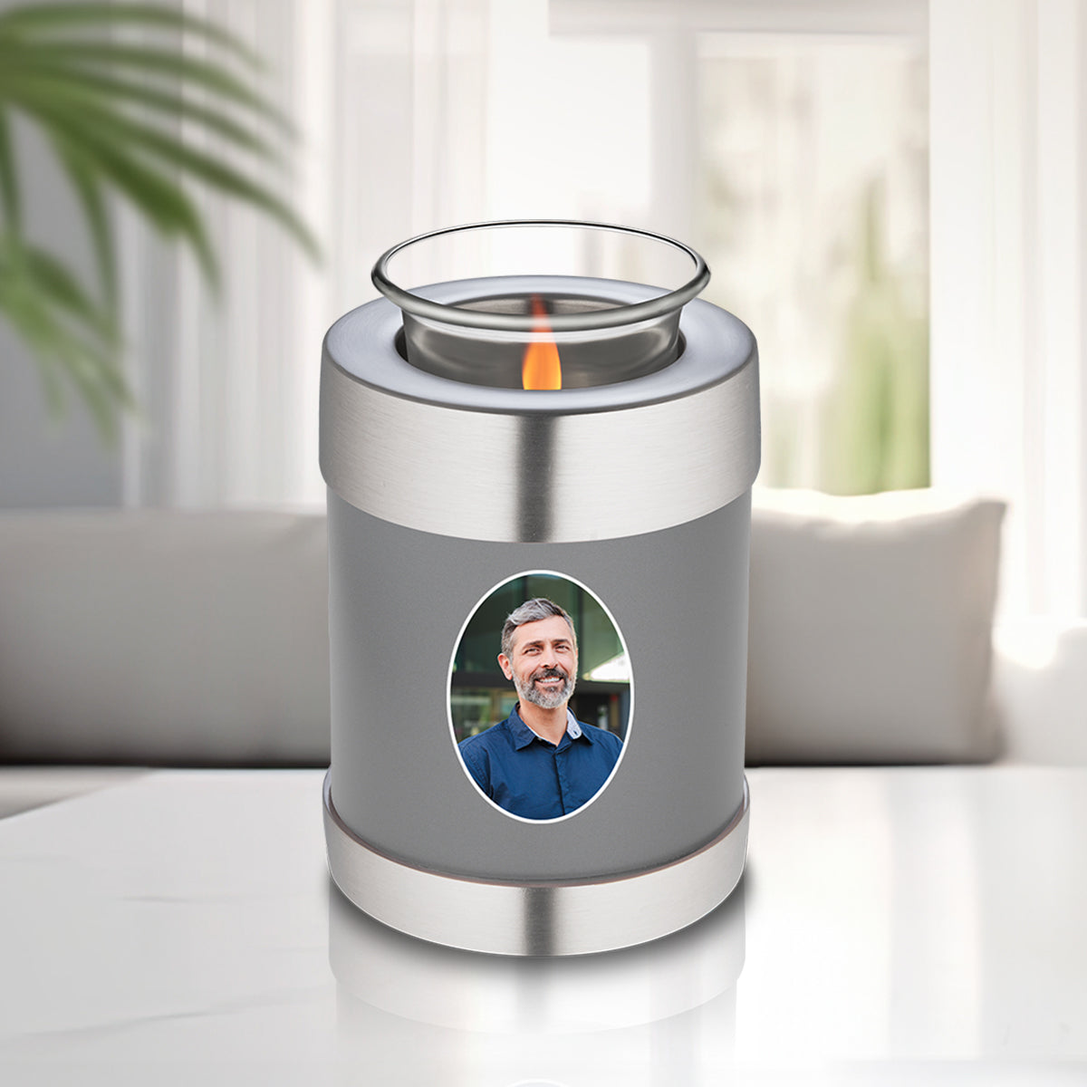 Tealight Slate Portrait Cremation Urn