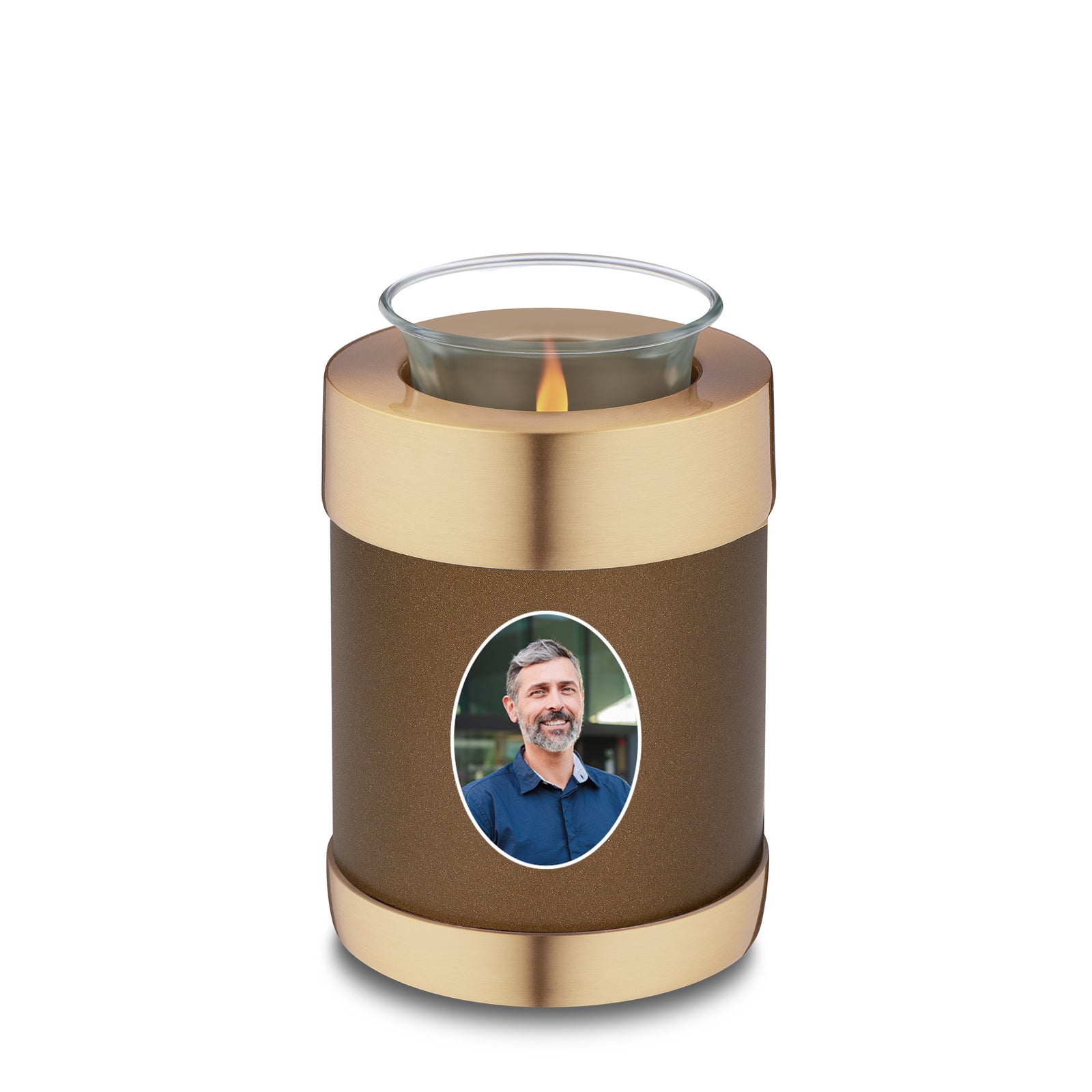Tealight Auburn Portrait Cremation Urn