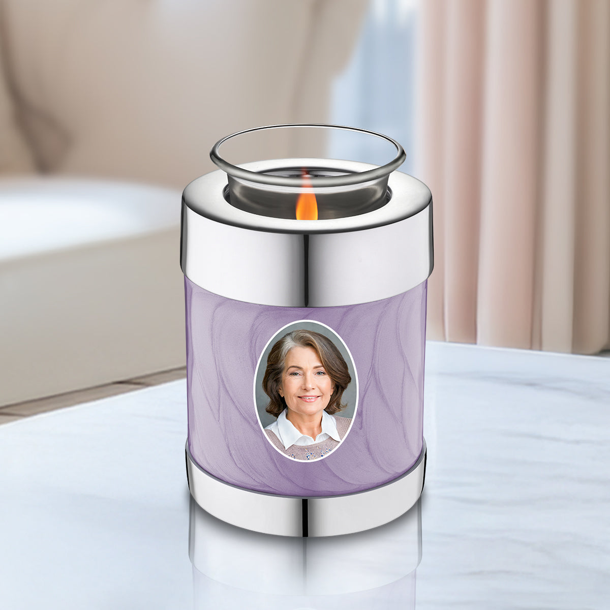 Tealight Portrait Pearl Lavender