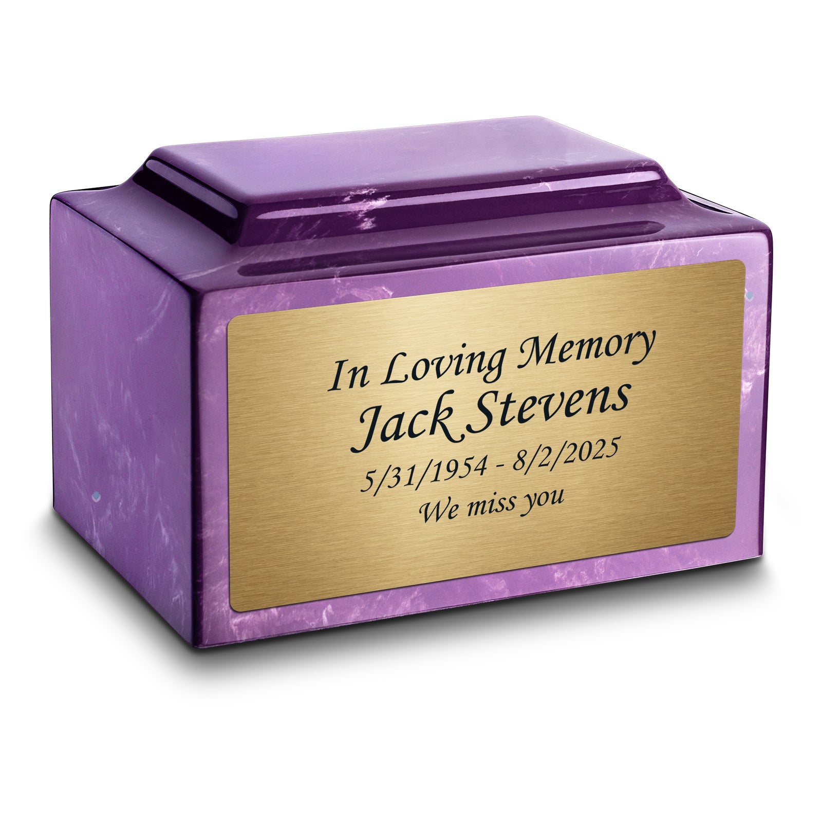 Adult Legacy Custom Text Cultured Marble Urns by MacKenzie