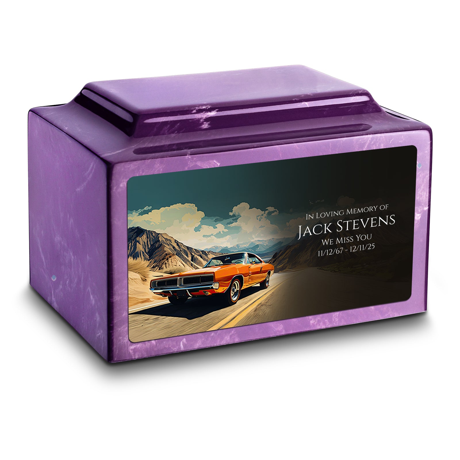 Adult Legacy Custom Printed Classic Car Cultured Marble Urns by MacKenzie