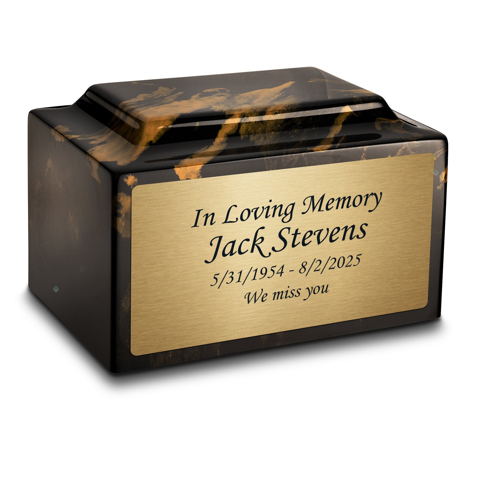 Adult Legacy Custom Text Cultured Marble Urns by MacKenzie