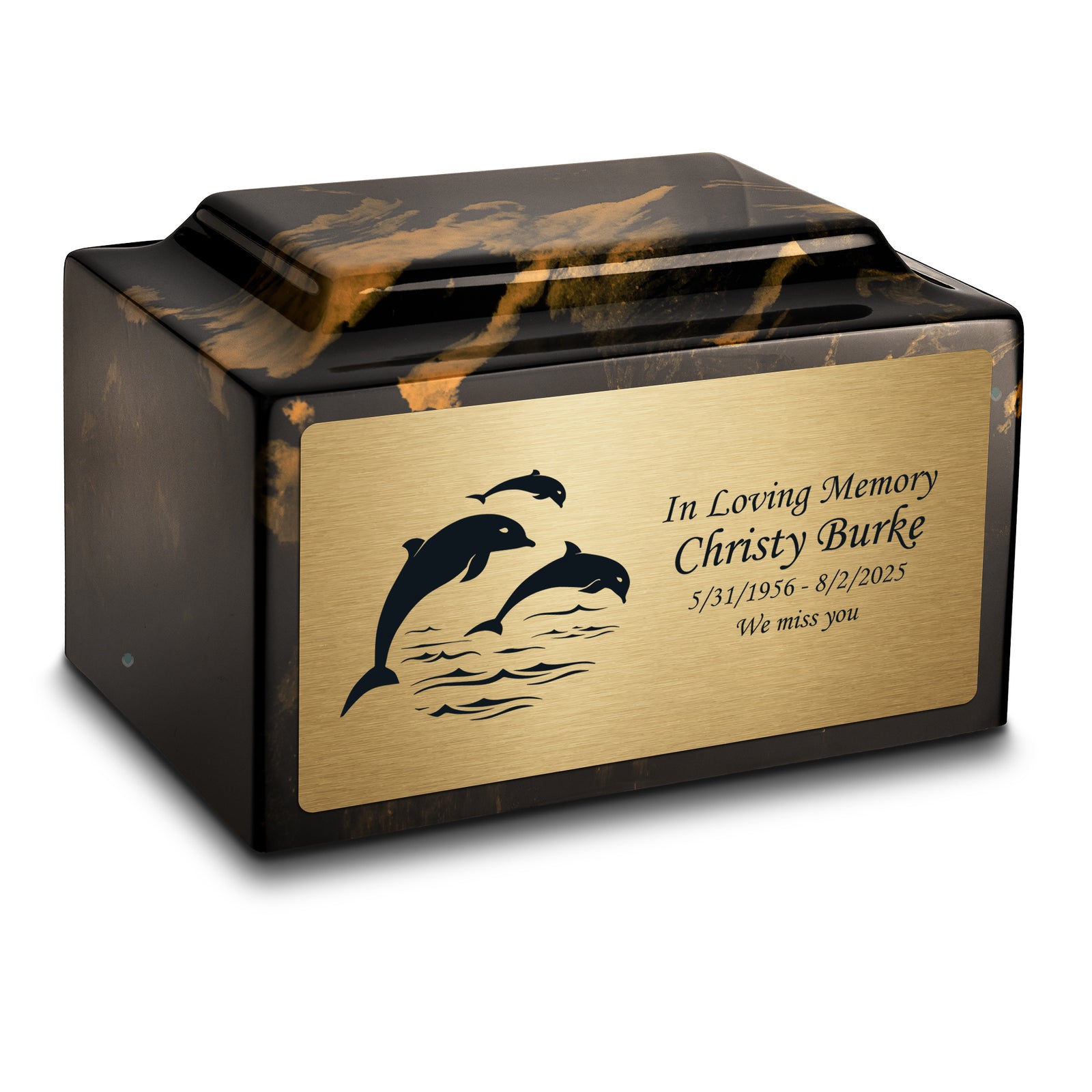 Adult Legacy Dolphin Cultured Marble Urns by MacKenzie