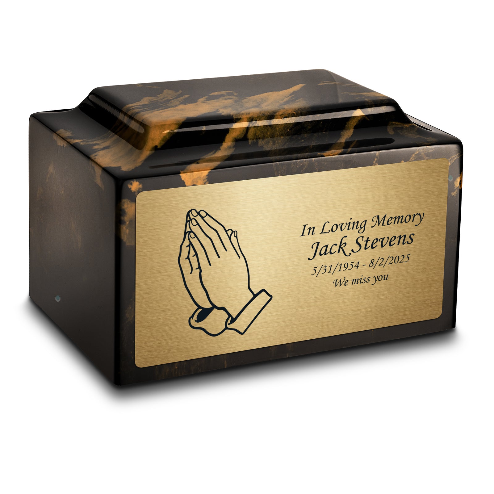 Adult Legacy Praying Hands Cultured Marble Urns by MacKenzie
