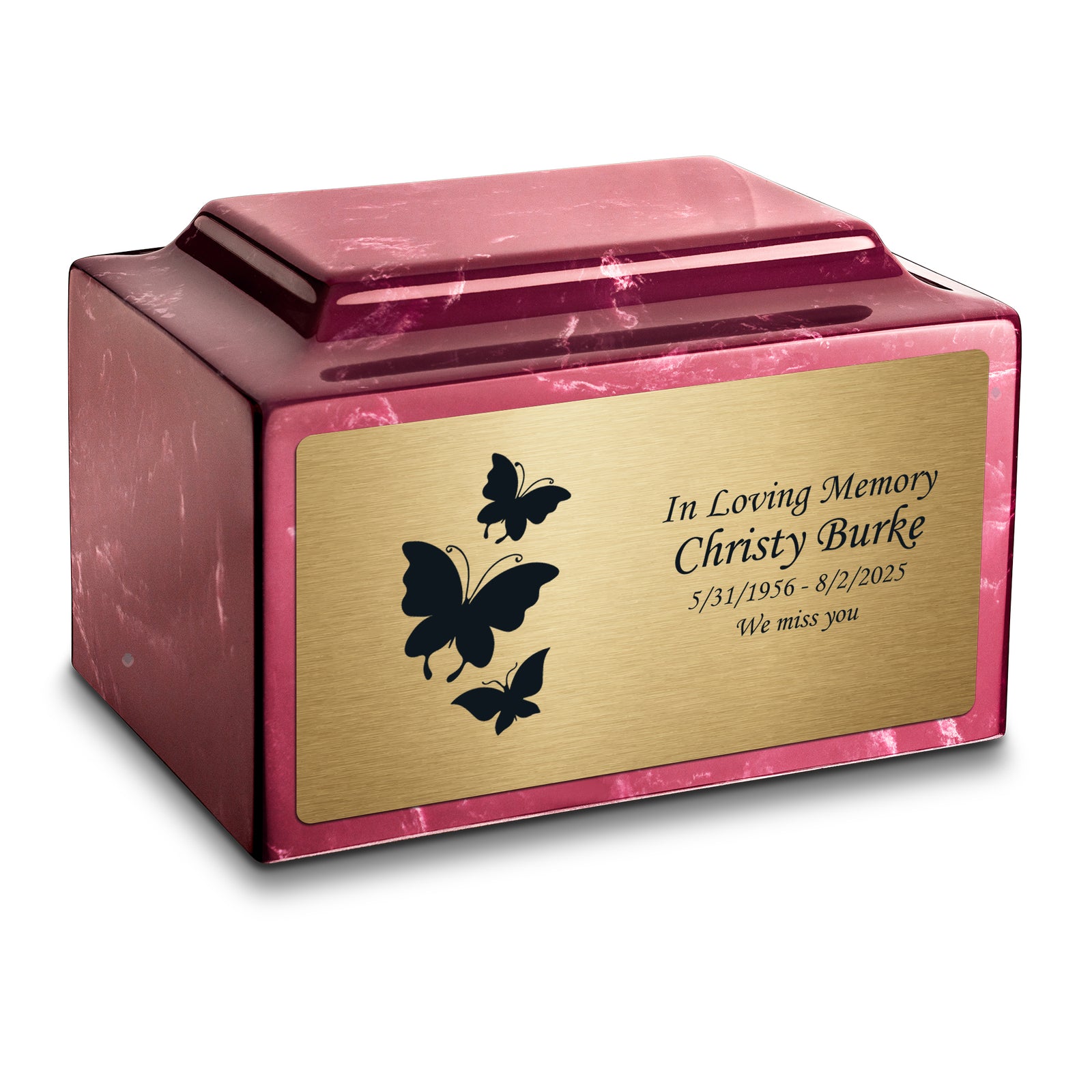 Adult Legacy Butterflies Cultured Marble Urns by MacKenzie