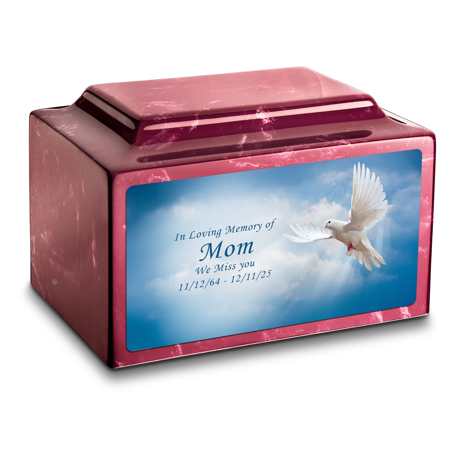 Adult Legacy Custom Printed Dove Cultured Marble Urns by MacKenzie