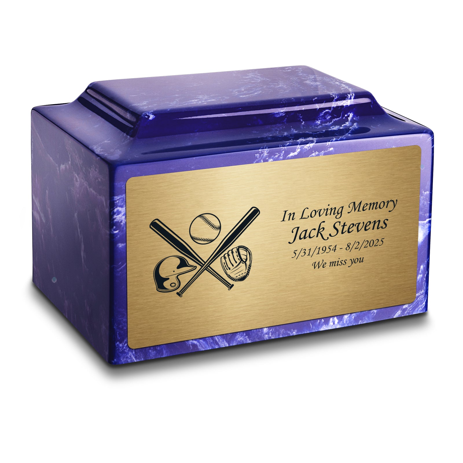 Adult Legacy Baseball Cultured Marble Urns by MacKenzie