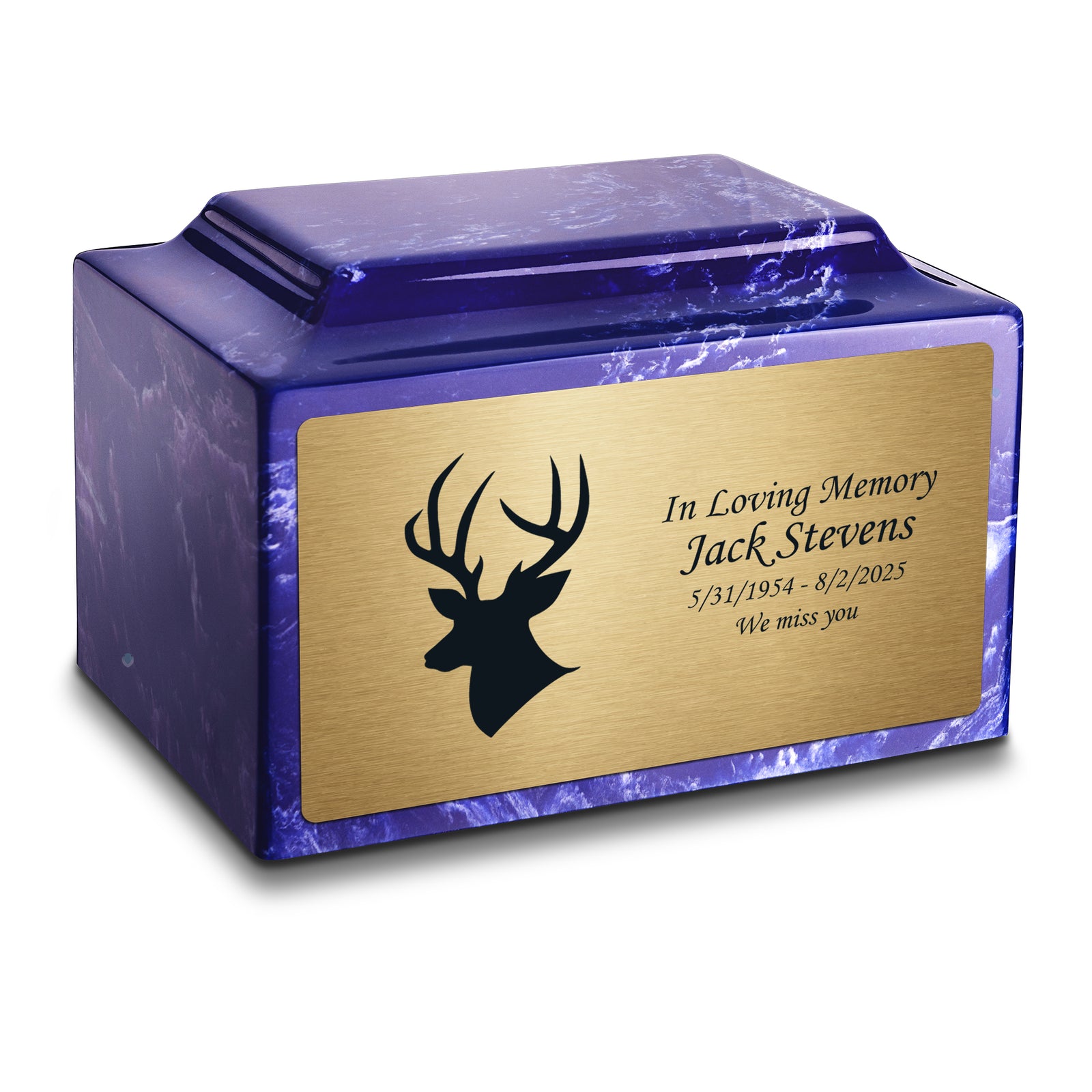 Adult Legacy Deer Cultured Marble Urns by MacKenzie