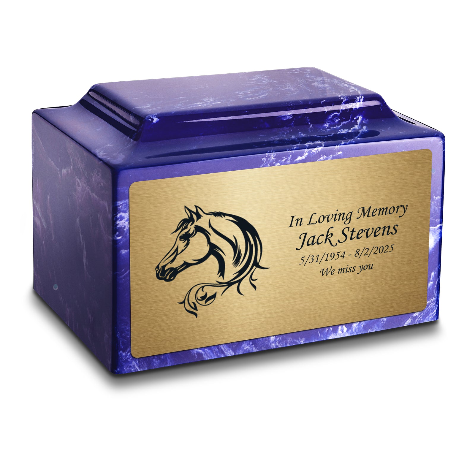 Adult Legacy Horse Cultured Marble Urns by MacKenzie