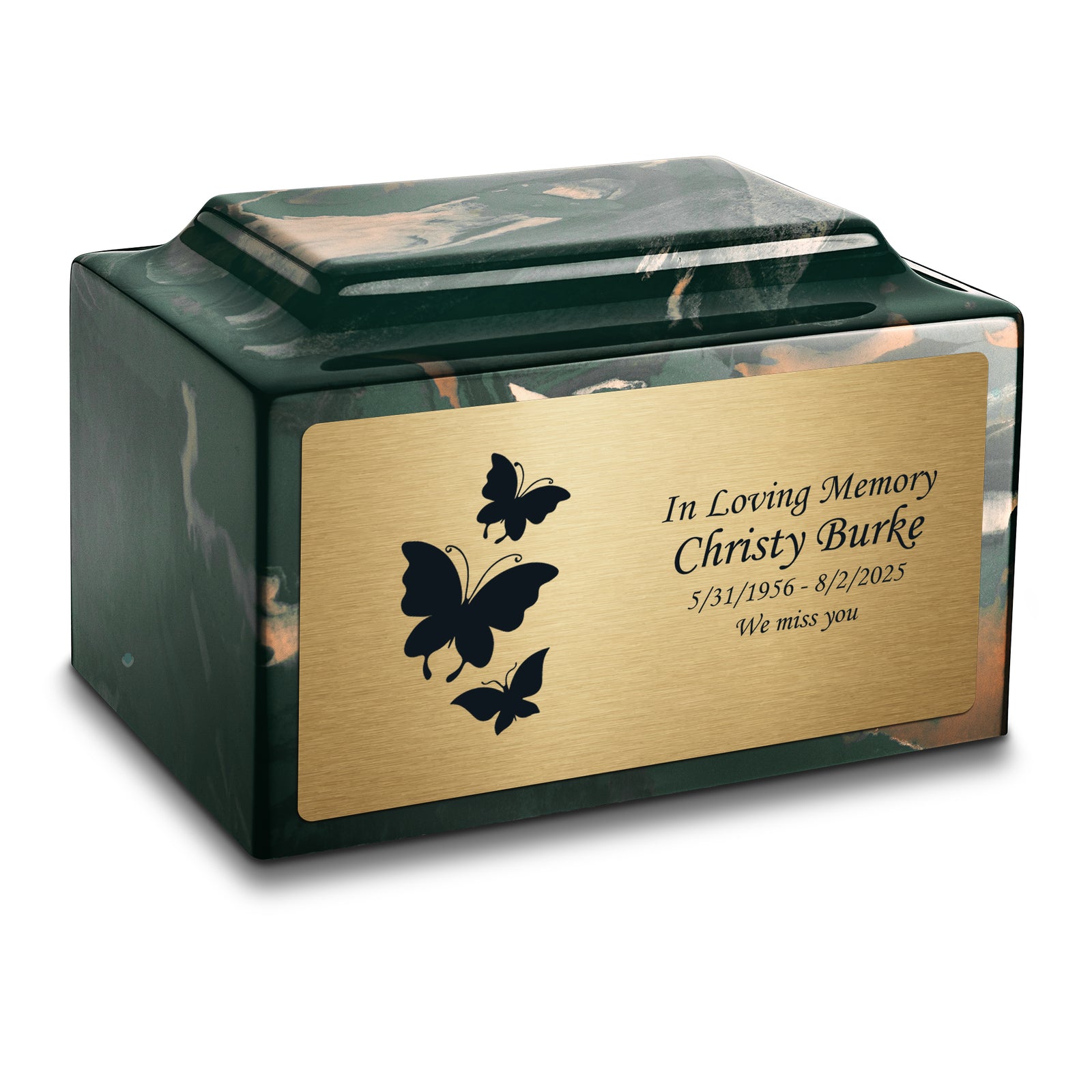 Adult Legacy Butterflies Cultured Marble Urns by MacKenzie