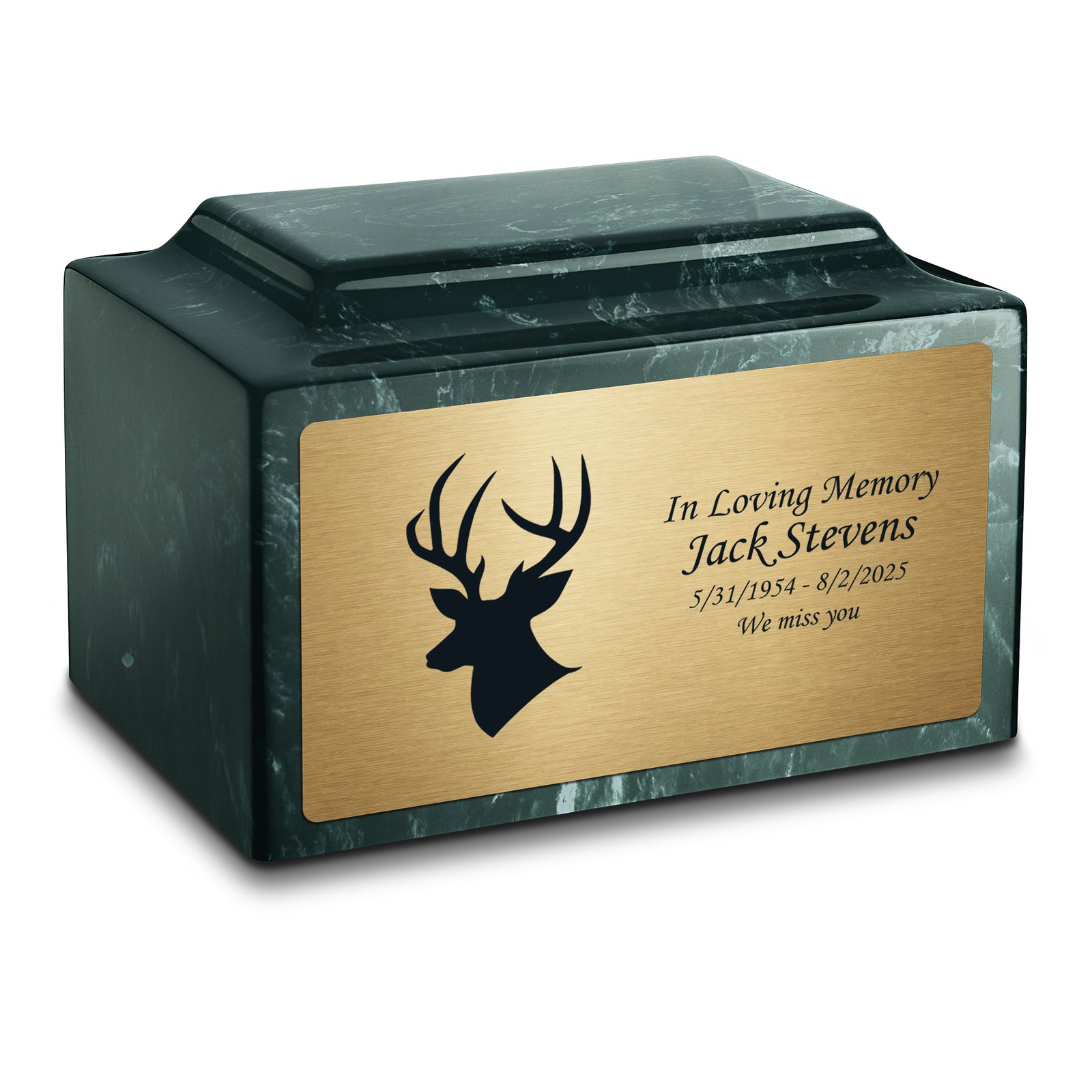Adult Legacy Deer Cultured Marble Urns by MacKenzie