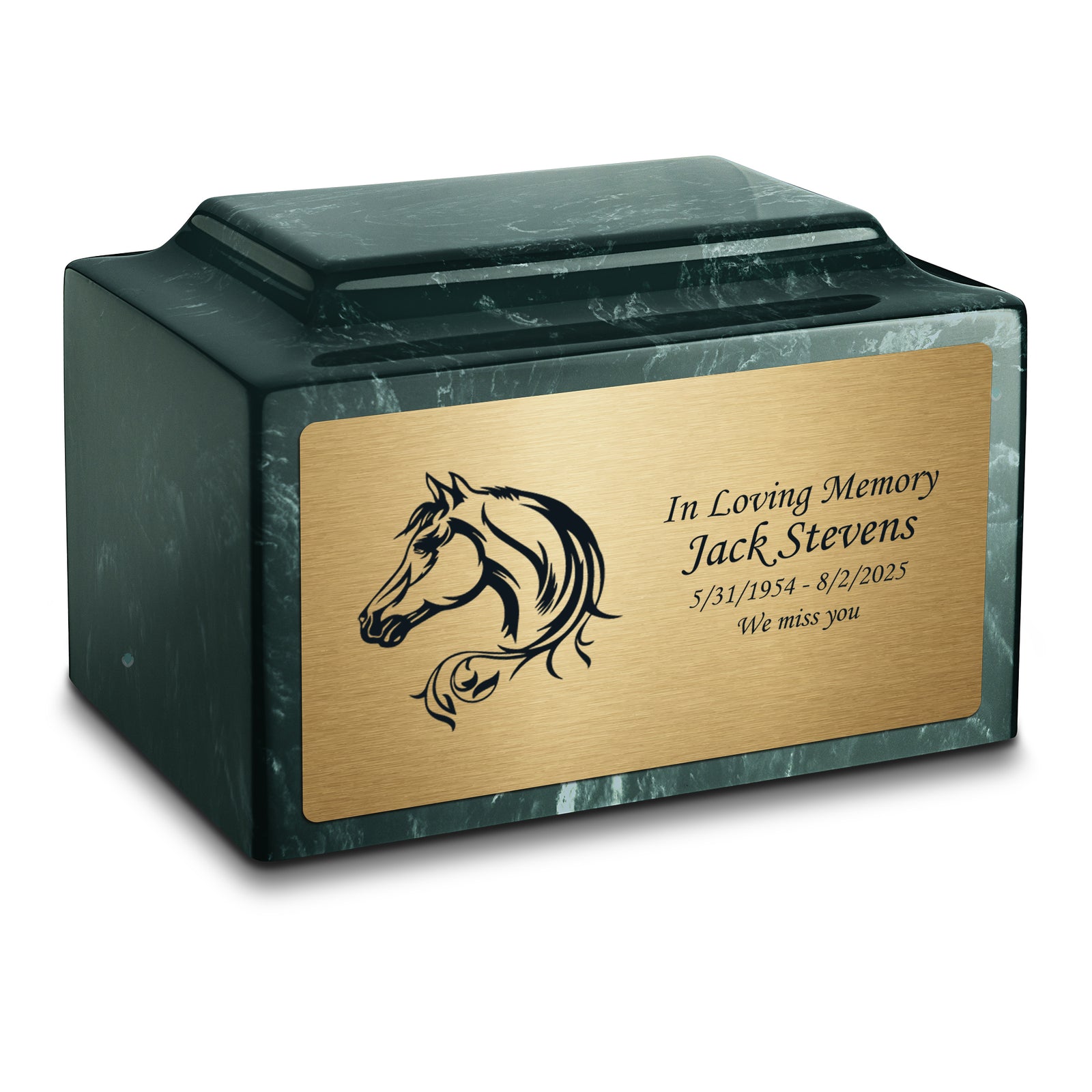 Adult Legacy Horse Cultured Marble Urns by MacKenzie
