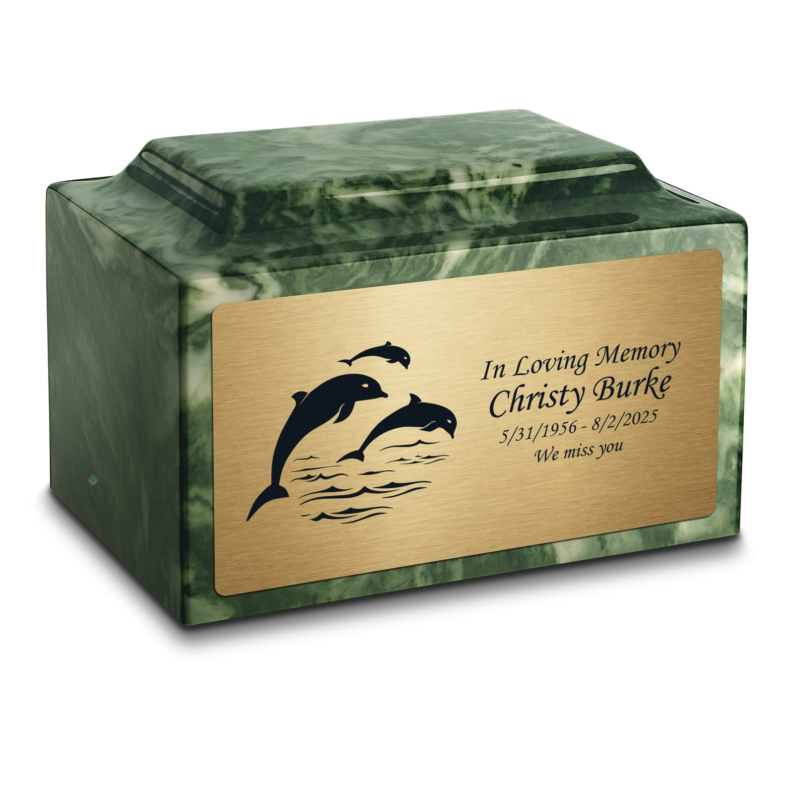 Adult Legacy Dolphin Cultured Marble Urns by MacKenzie