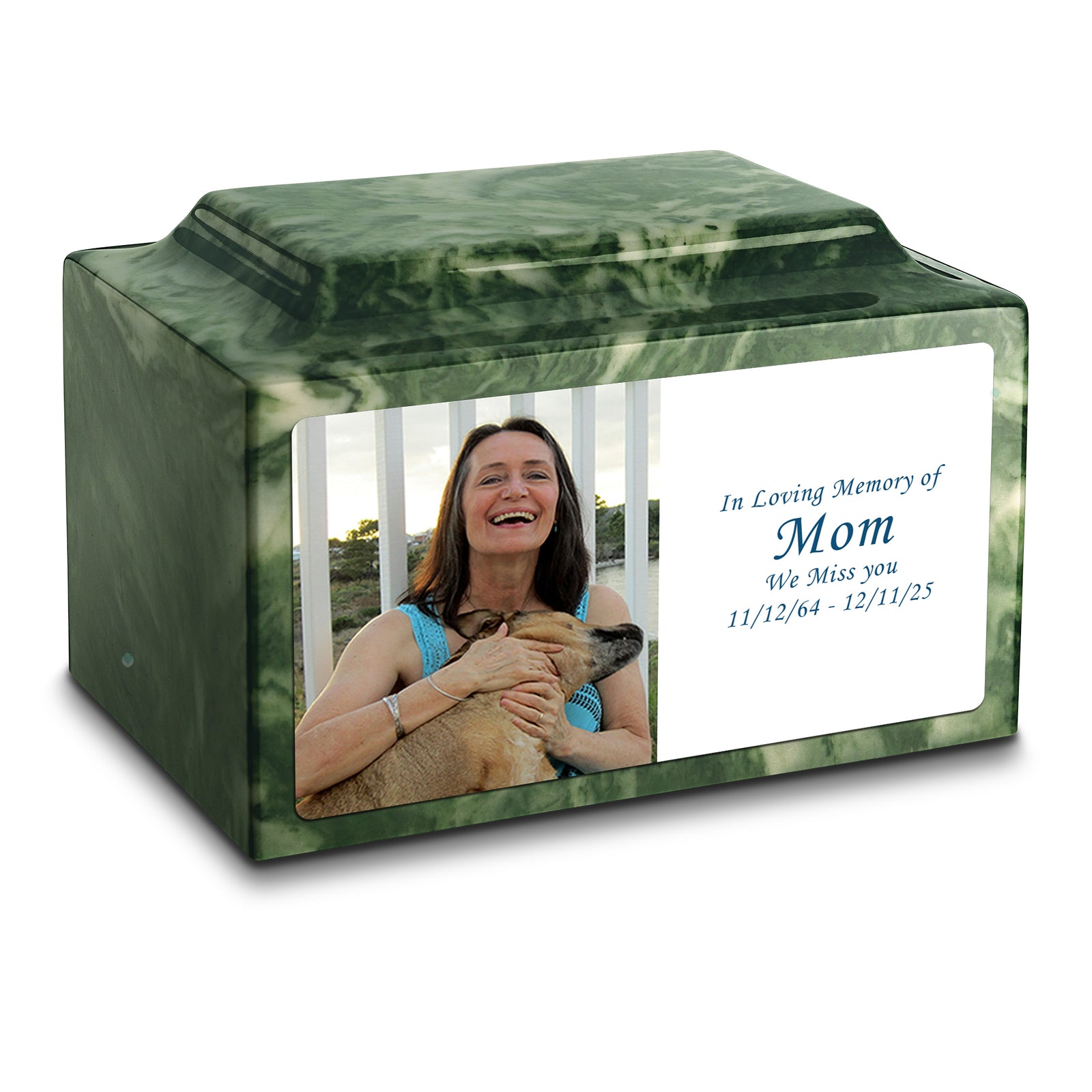 Adult Legacy Custom Printed Photo Cultured Marble Urns by MacKenzie