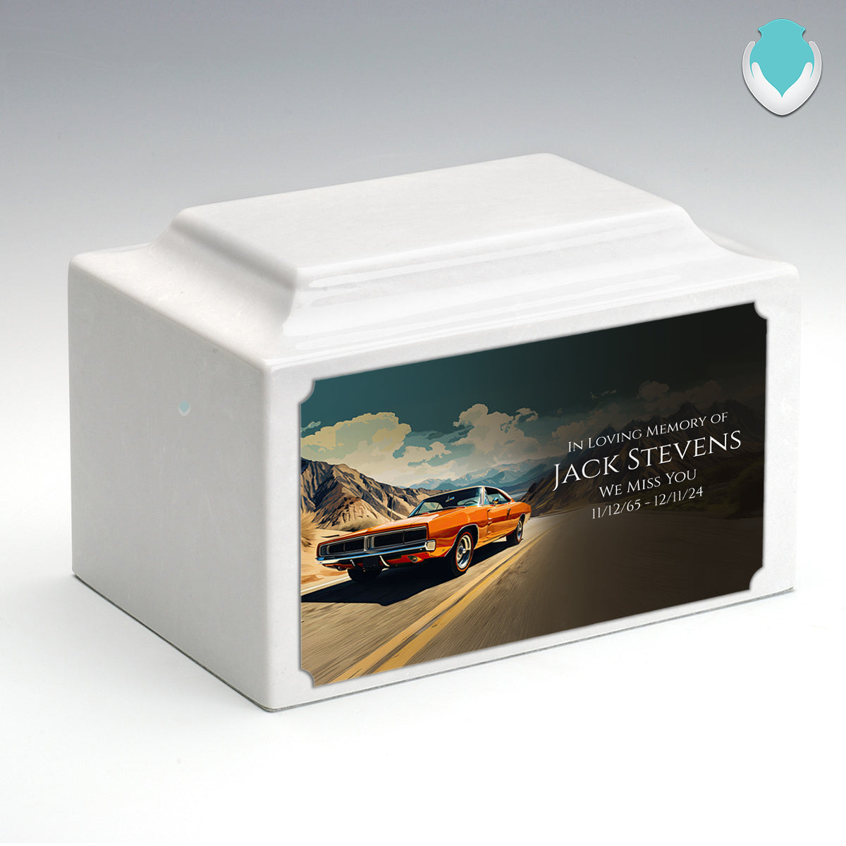 Adult Legacy Custom Printed Classic Car Cultured Marble Urns by MacKenzie