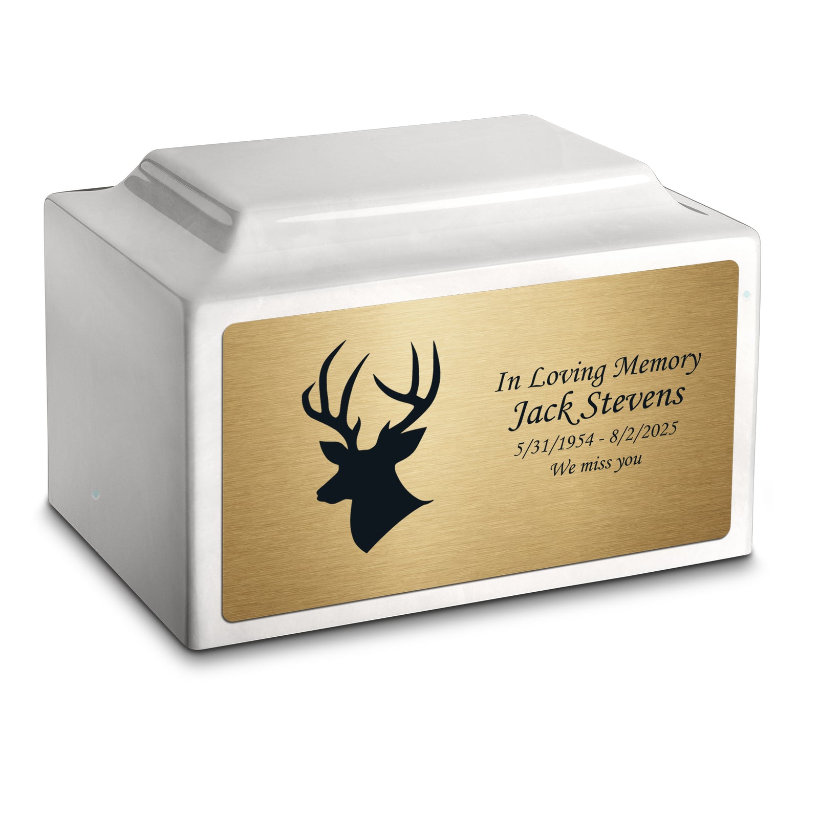 Adult Legacy Deer Cultured Marble Urns by MacKenzie