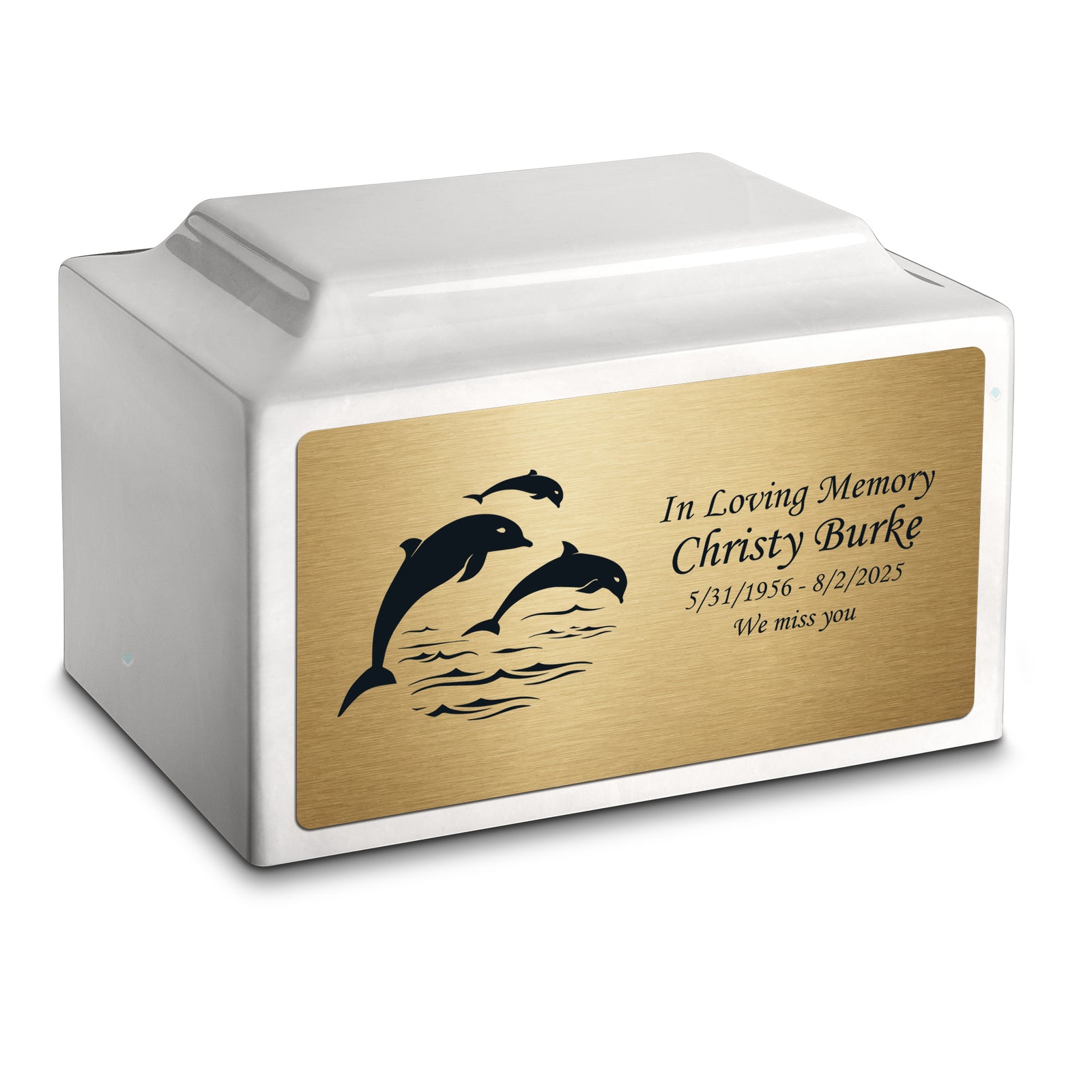 Adult Legacy Dolphin Cultured Marble Urns by MacKenzie