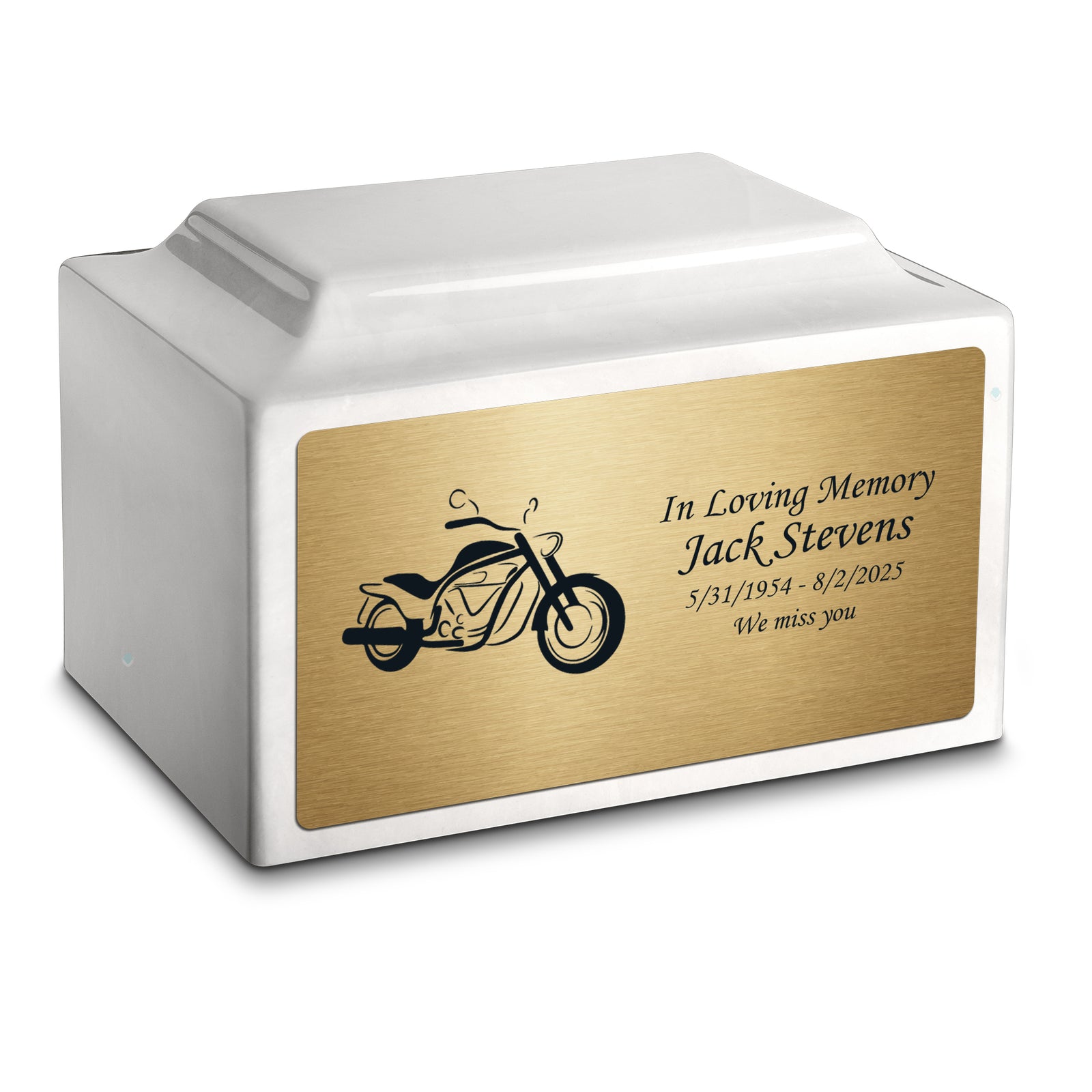Adult Legacy Motorcycle Cultured Marble Urns by MacKenzie