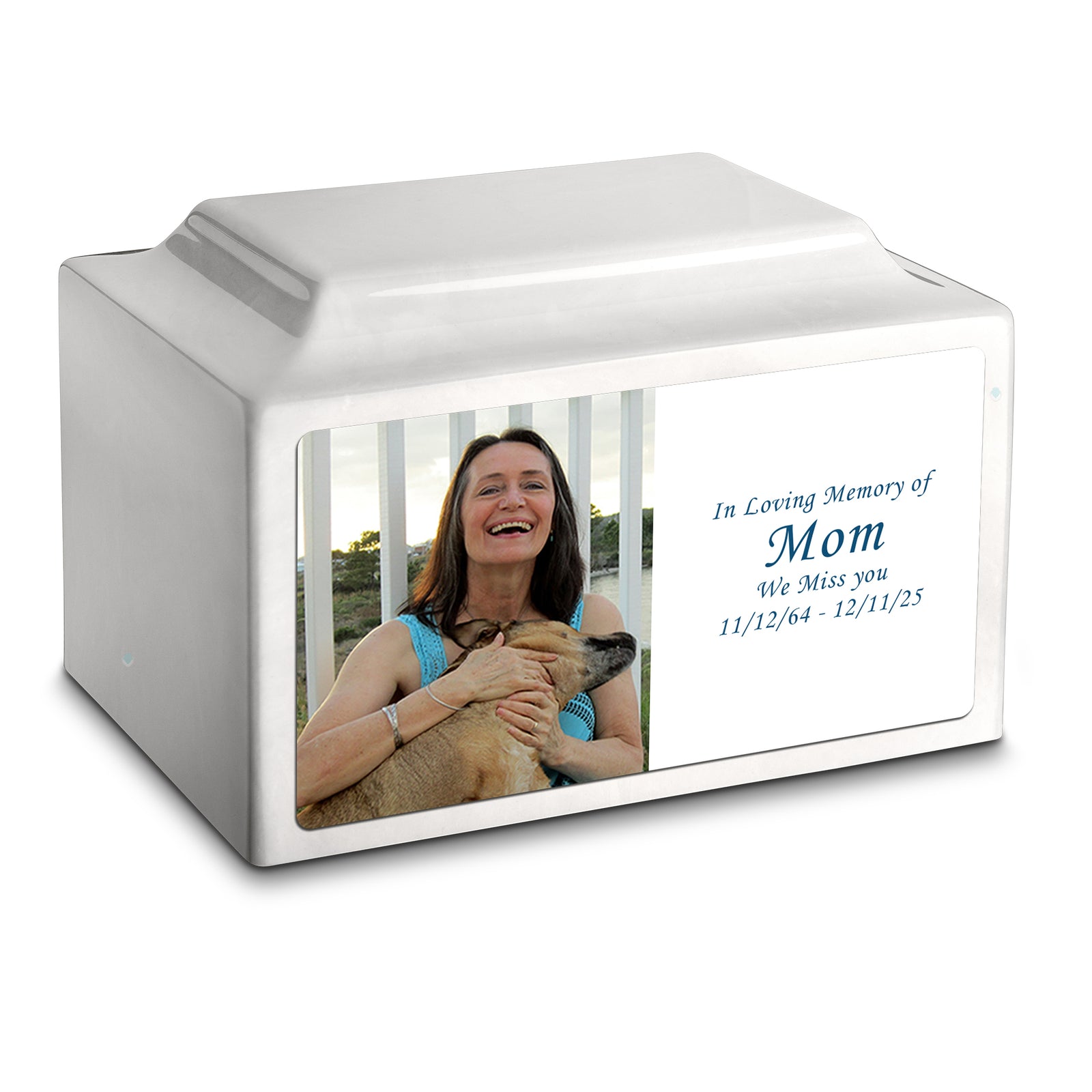 Adult Legacy Custom Printed Photo Cultured Marble Urns by MacKenzie
