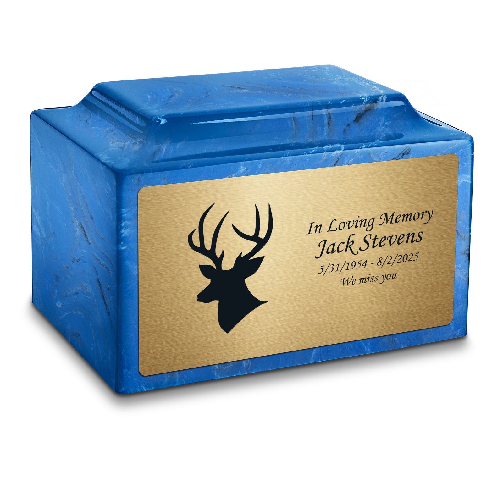 Adult Legacy Deer Cultured Marble Urns by MacKenzie