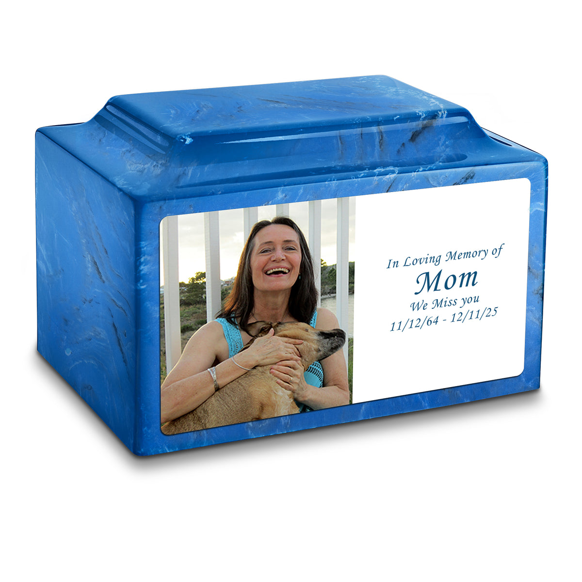 Adult Legacy Custom Printed Photo Cultured Marble Urns by MacKenzie