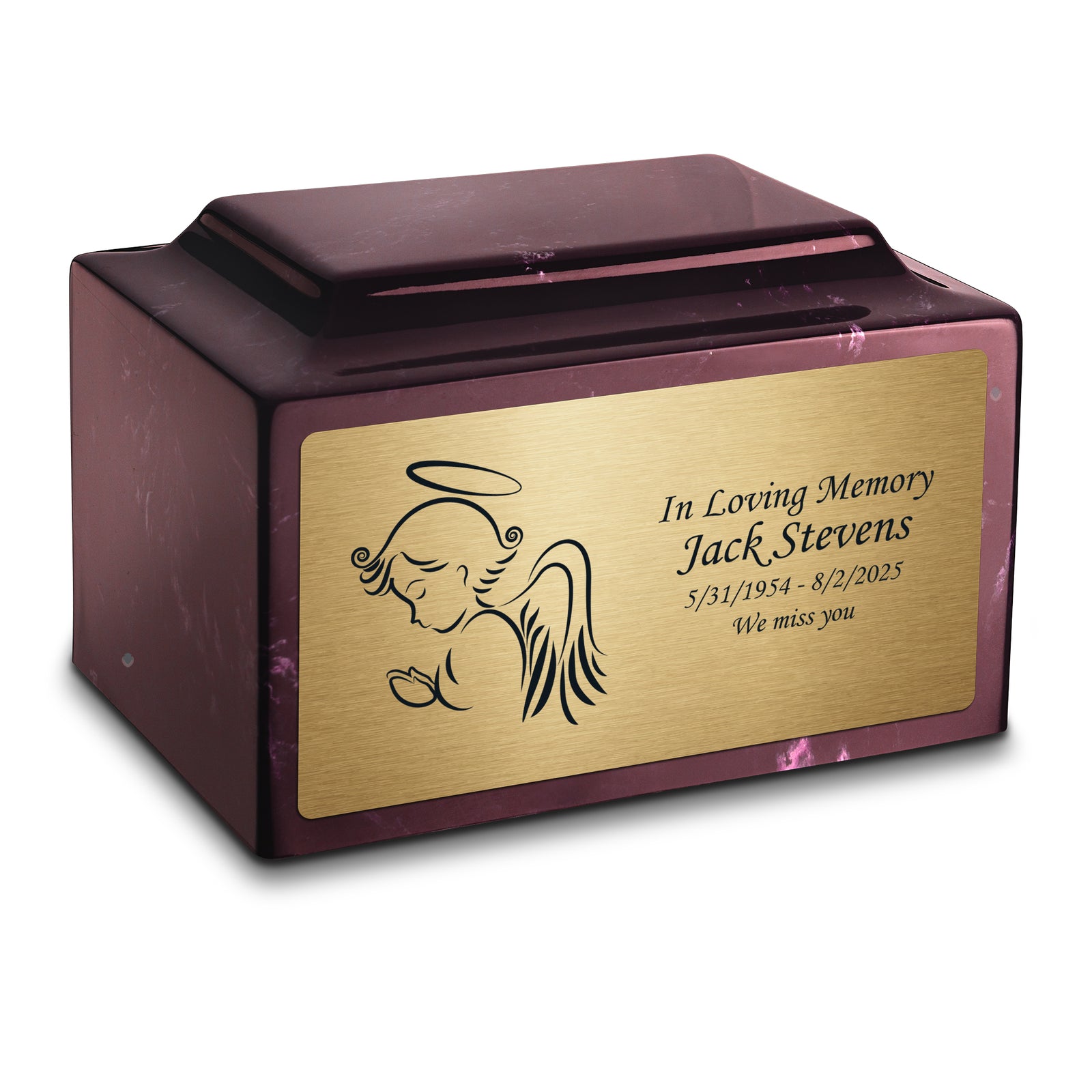 Adult Legacy Angel Cultured Marble Urns by MacKenzie