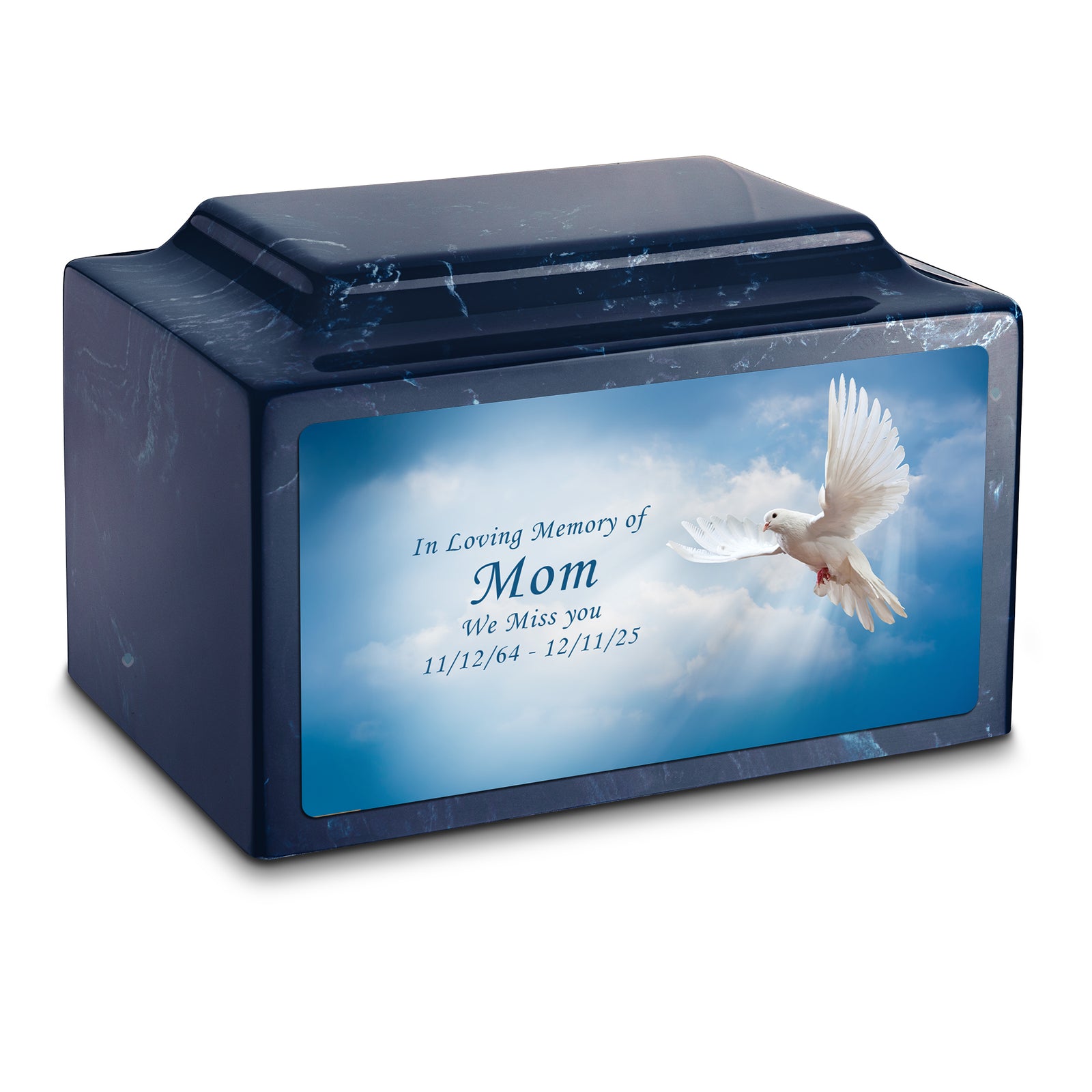 Adult Legacy Custom Printed Dove Cultured Marble Urns by MacKenzie