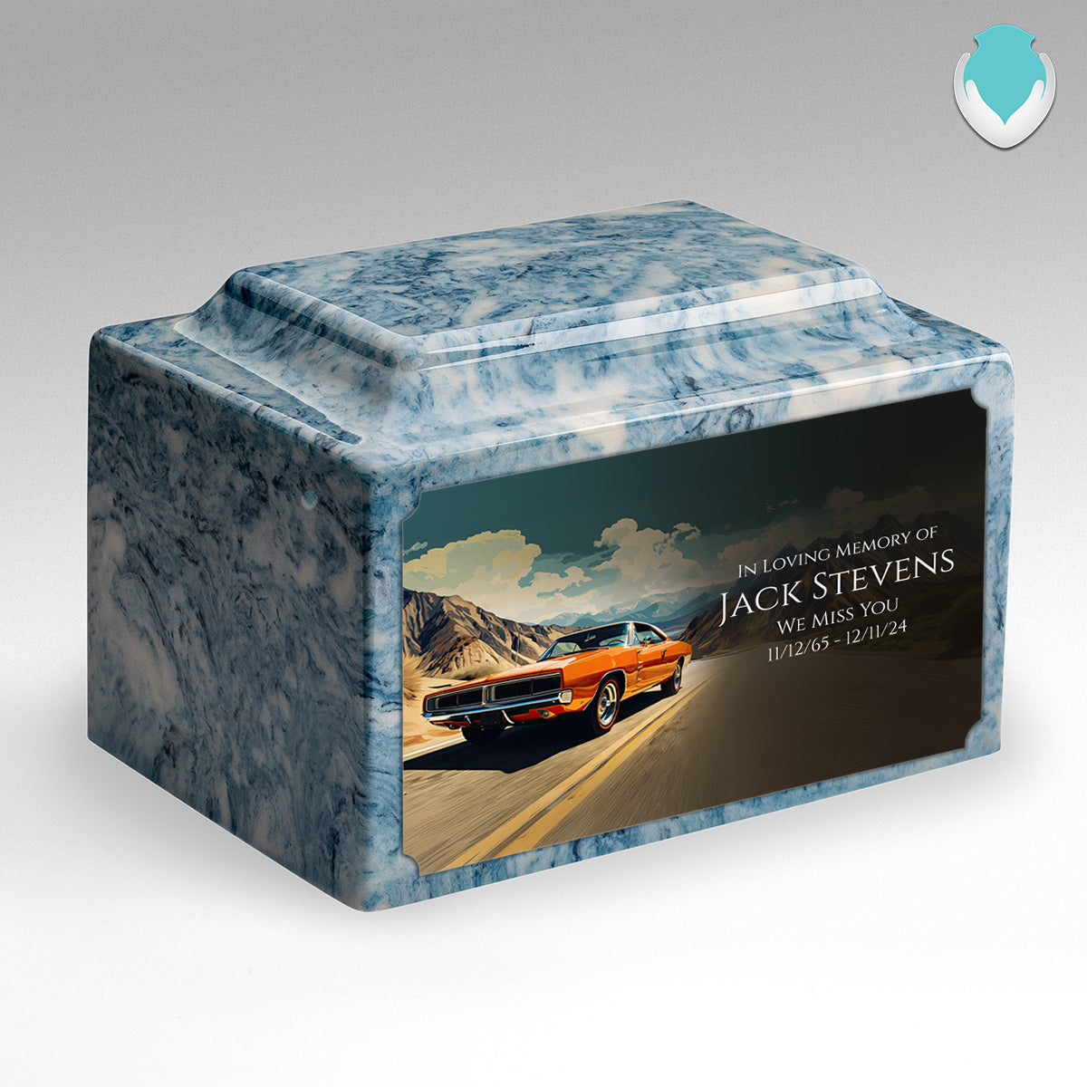 Adult Legacy Custom Printed Classic Car Cultured Marble Urns by MacKenzie