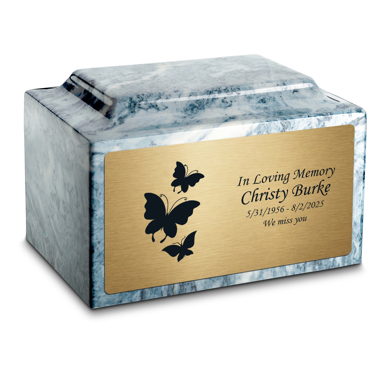 Adult Legacy Butterflies Cultured Marble Urns by MacKenzie
