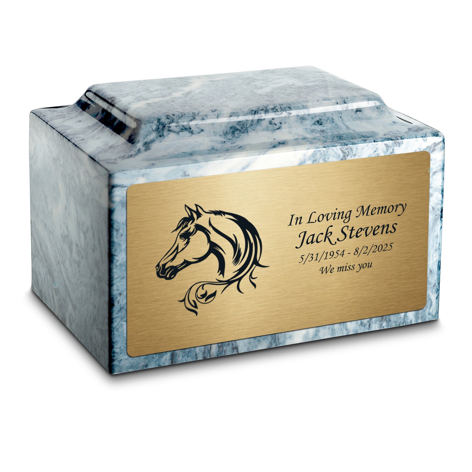Adult Legacy Horse Cultured Marble Urns by MacKenzie