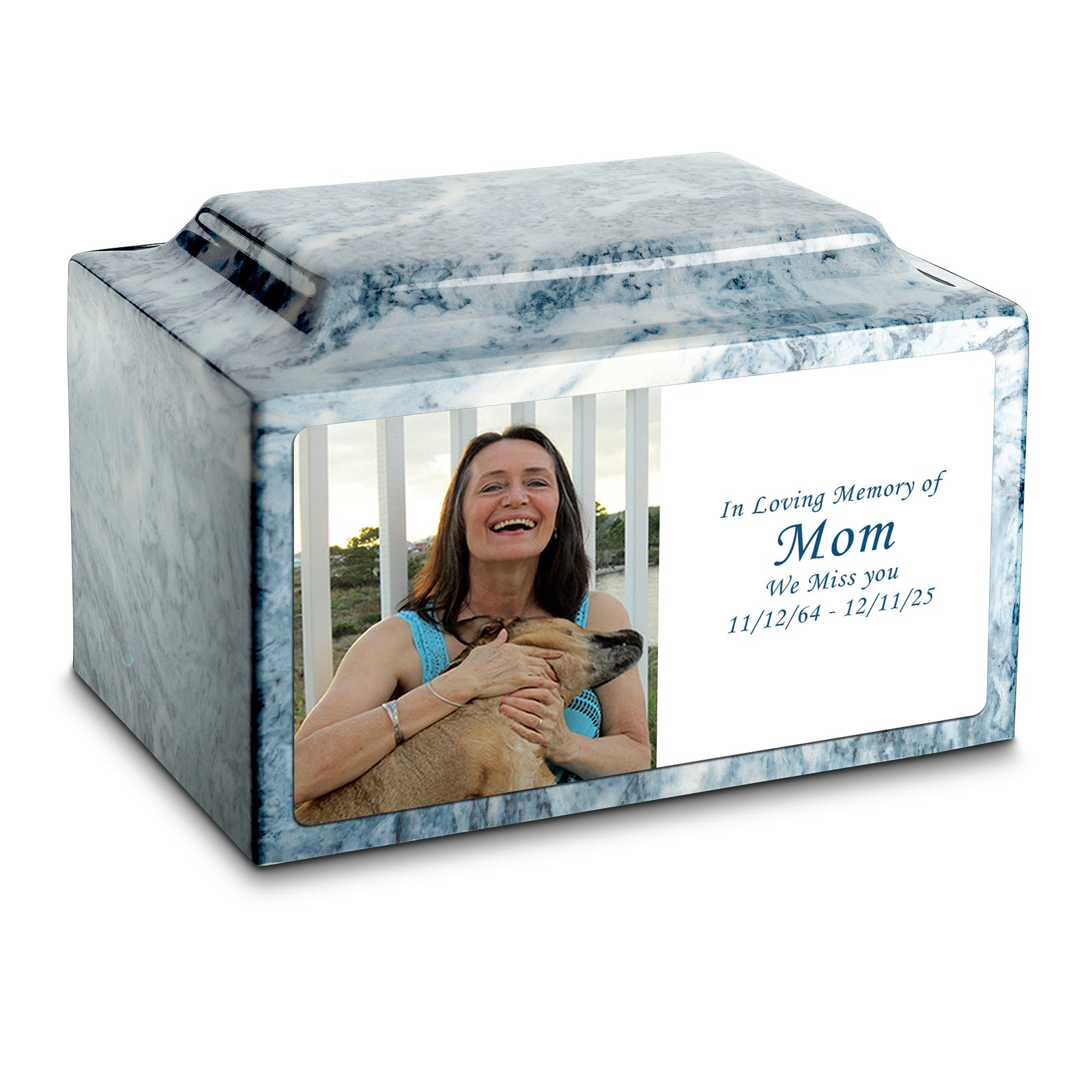 Adult Legacy Custom Printed Photo Cultured Marble Urns by MacKenzie