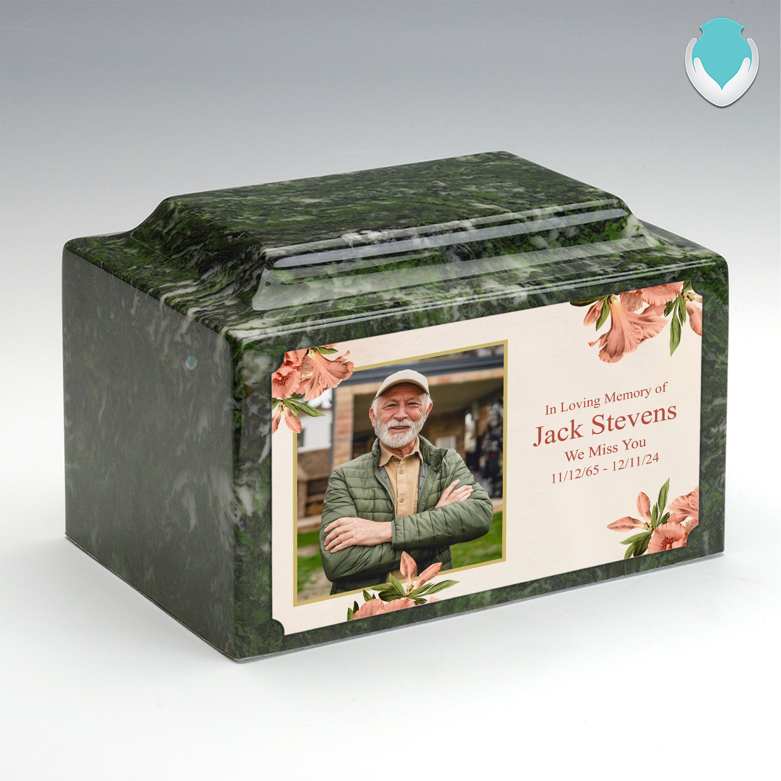 Adult Legacy Custom Printed Azalea Flower Cultured Marble Urns by MacKenzie