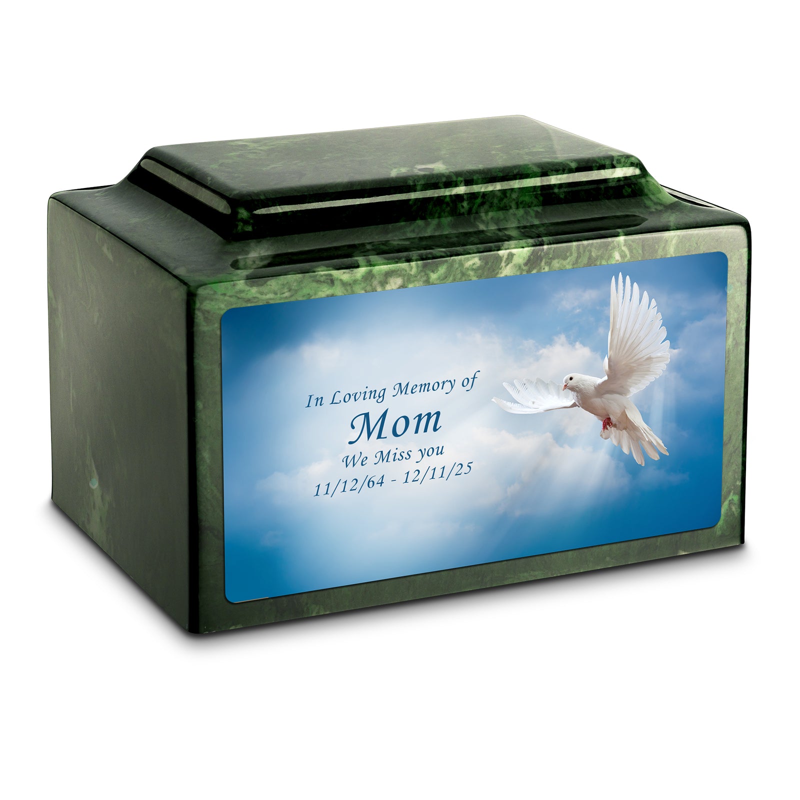 Adult Legacy Custom Printed Dove Cultured Marble Urns by MacKenzie