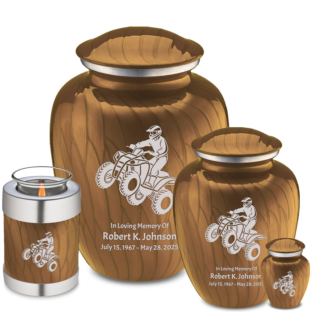 Adult Embrace Pearl Gold ATV Cremation Urn