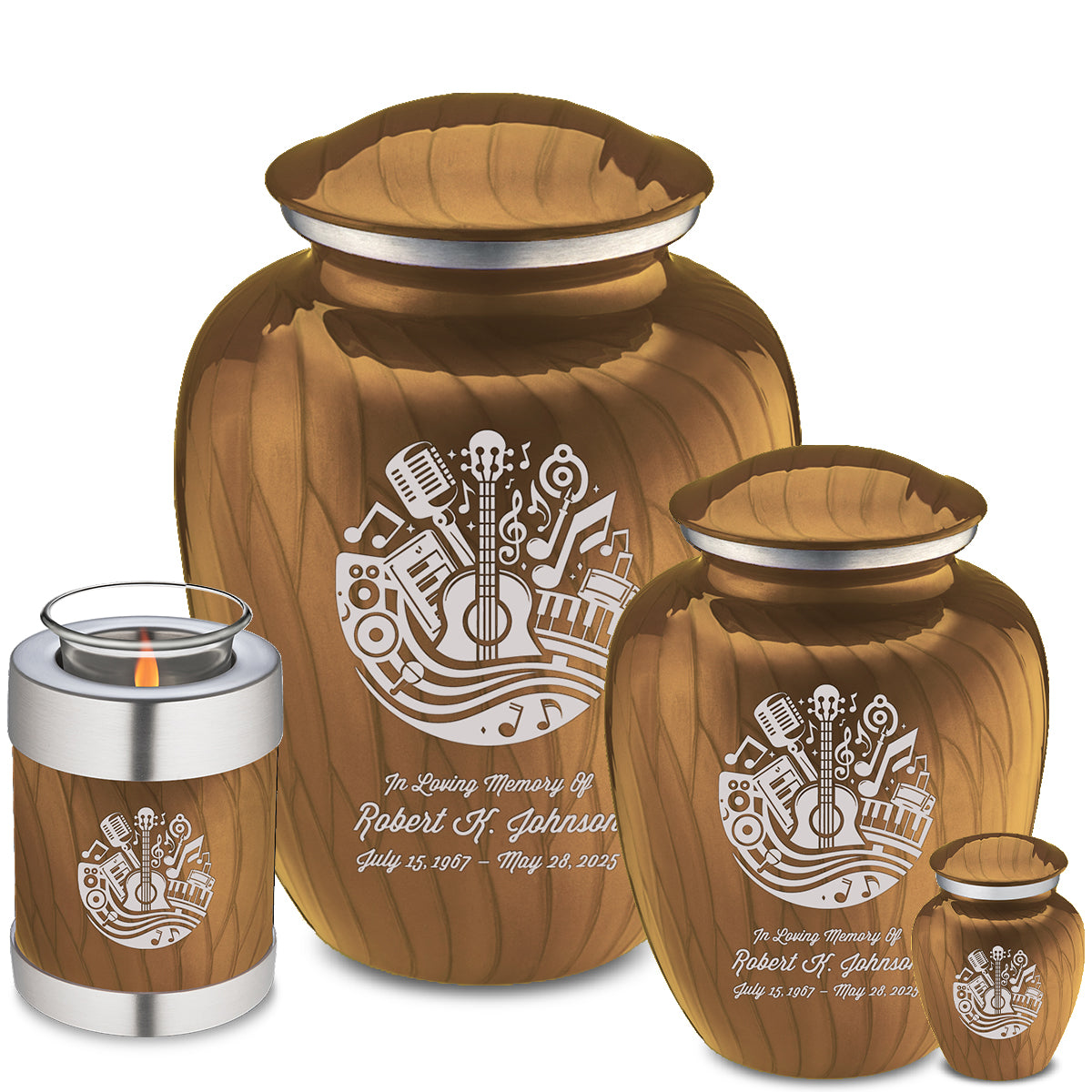 Keepsake Embrace Pearl Gold Music Cremation Urn
