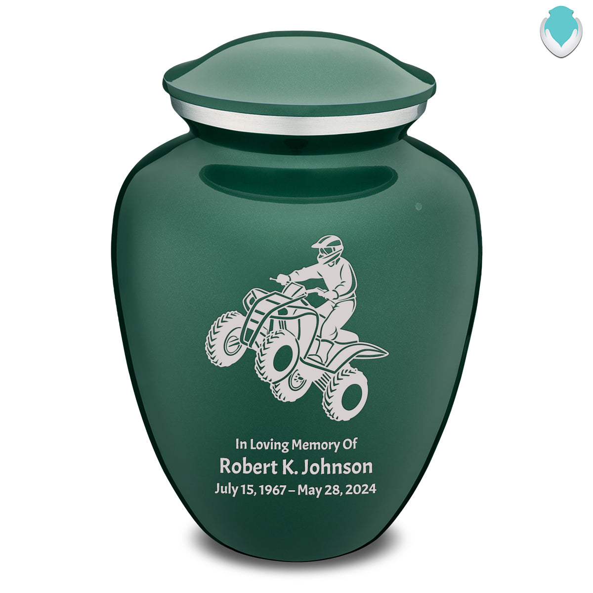 Adult Embrace Green ATV Cremation Urn