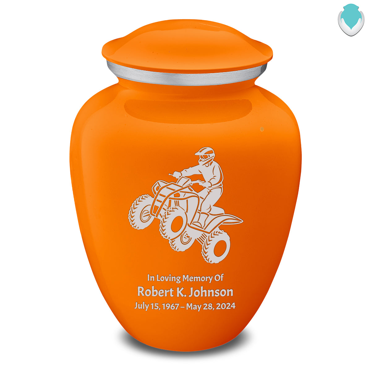 Adult Embrace Burnt Orange ATV Cremation Urn