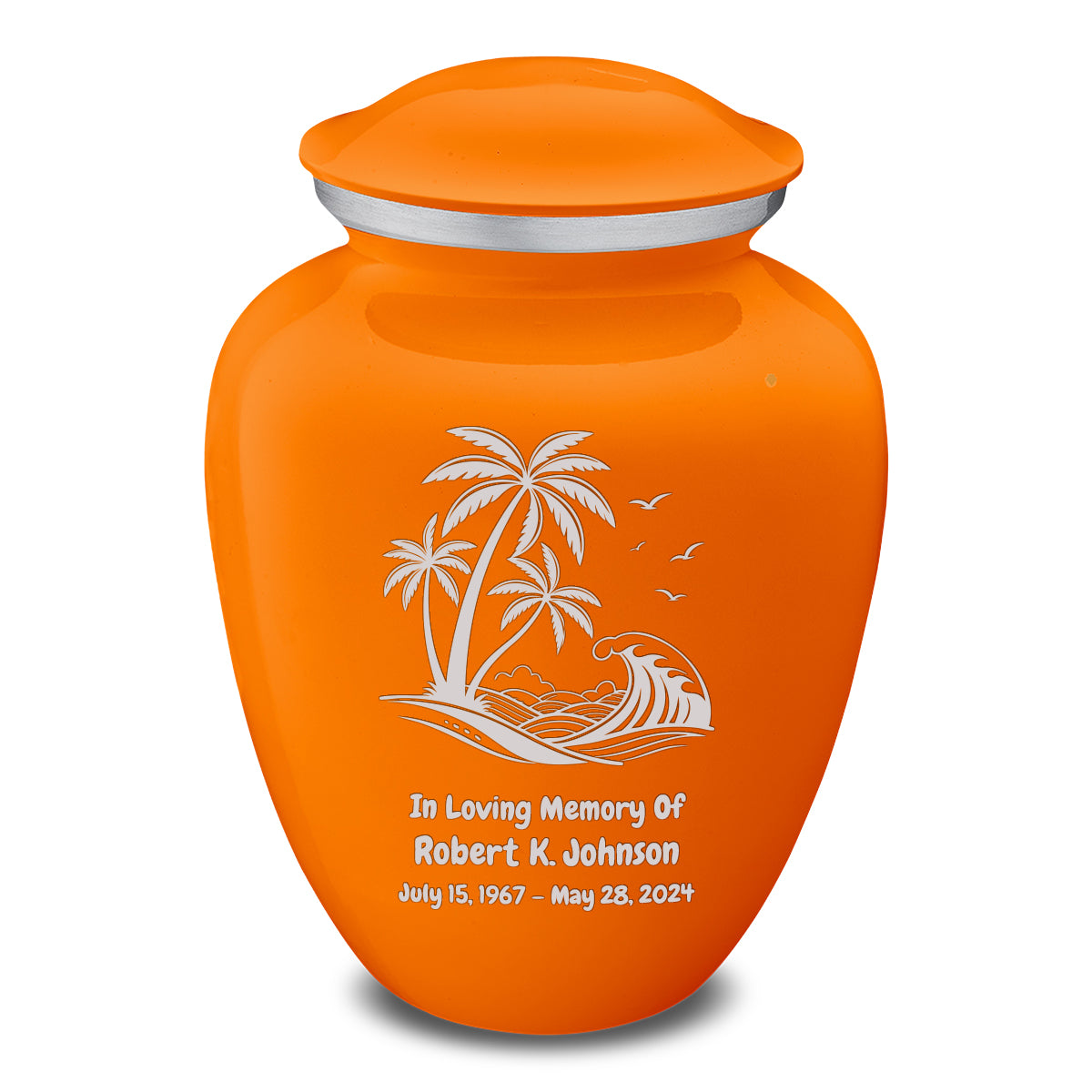 Adult Embrace Burnt Orange Palm Beach Cremation Urn