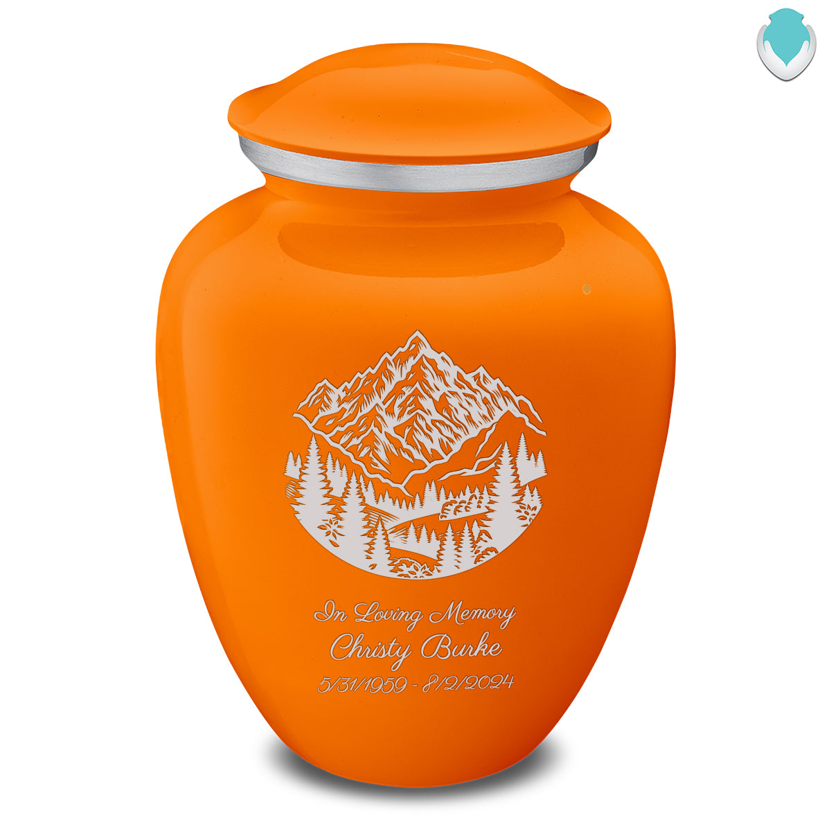 Adult Embrace Burnt Orange Rocky Mountains Cremation Urn