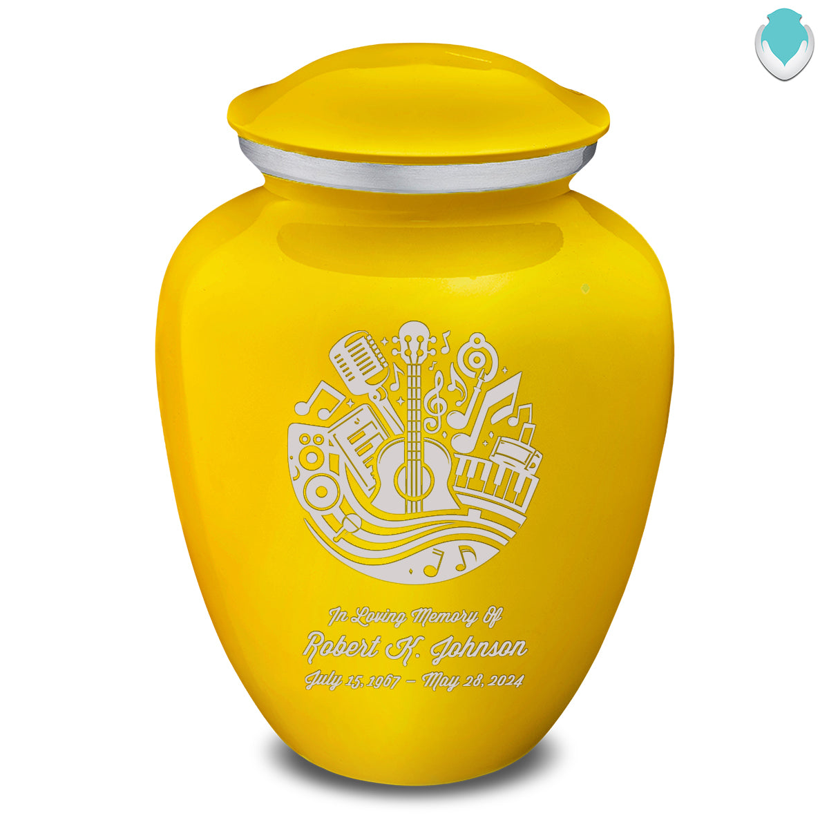 Adult Embrace Yellow Music Cremation Urn