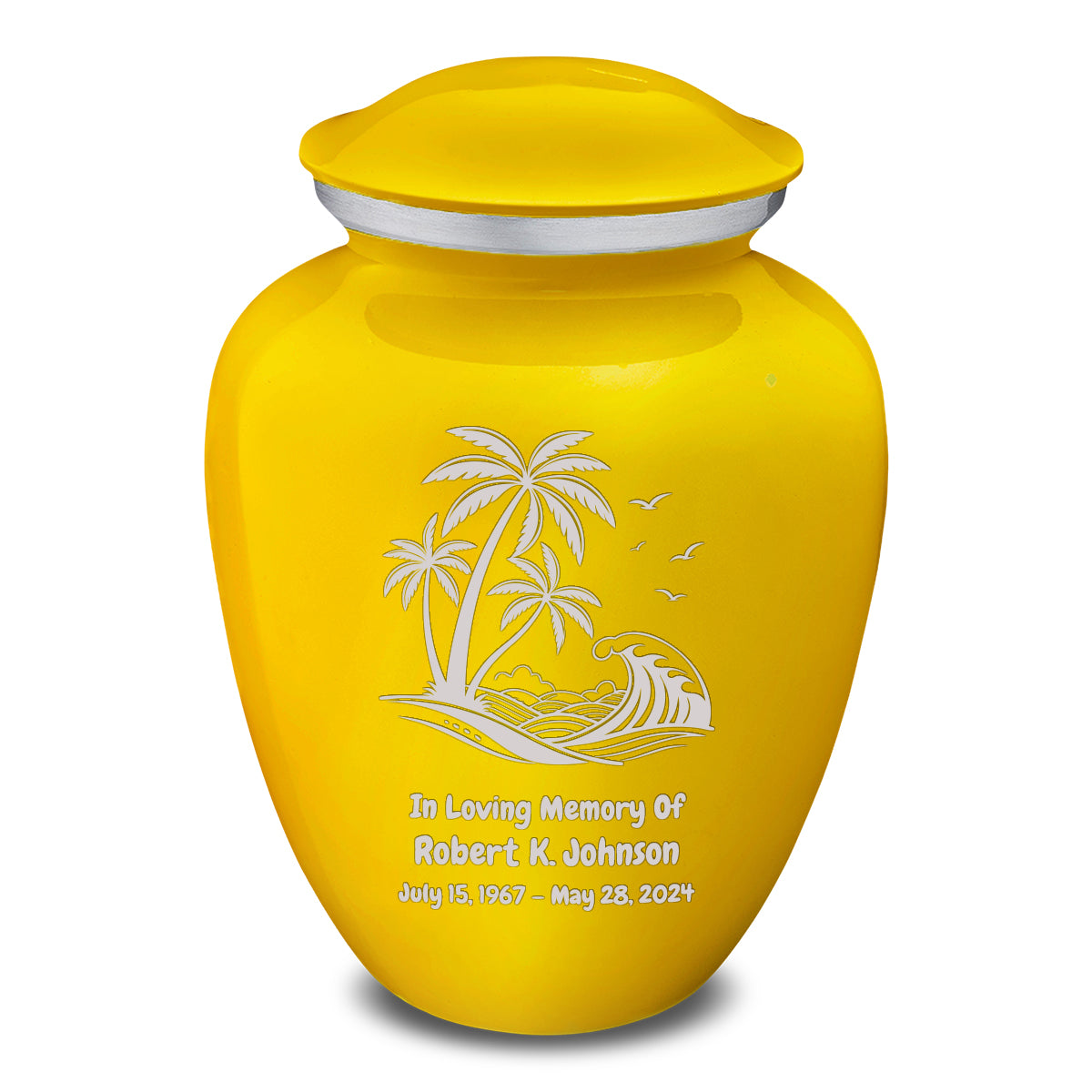 Adult Embrace Yellow Palm Beach Cremation Urn