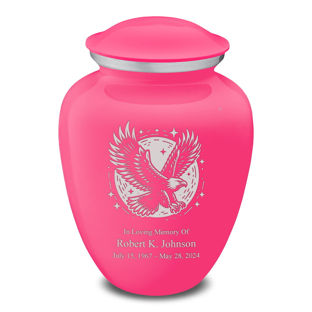 Adult Embrace Bright Pink Flying Eagle Cremation Urn